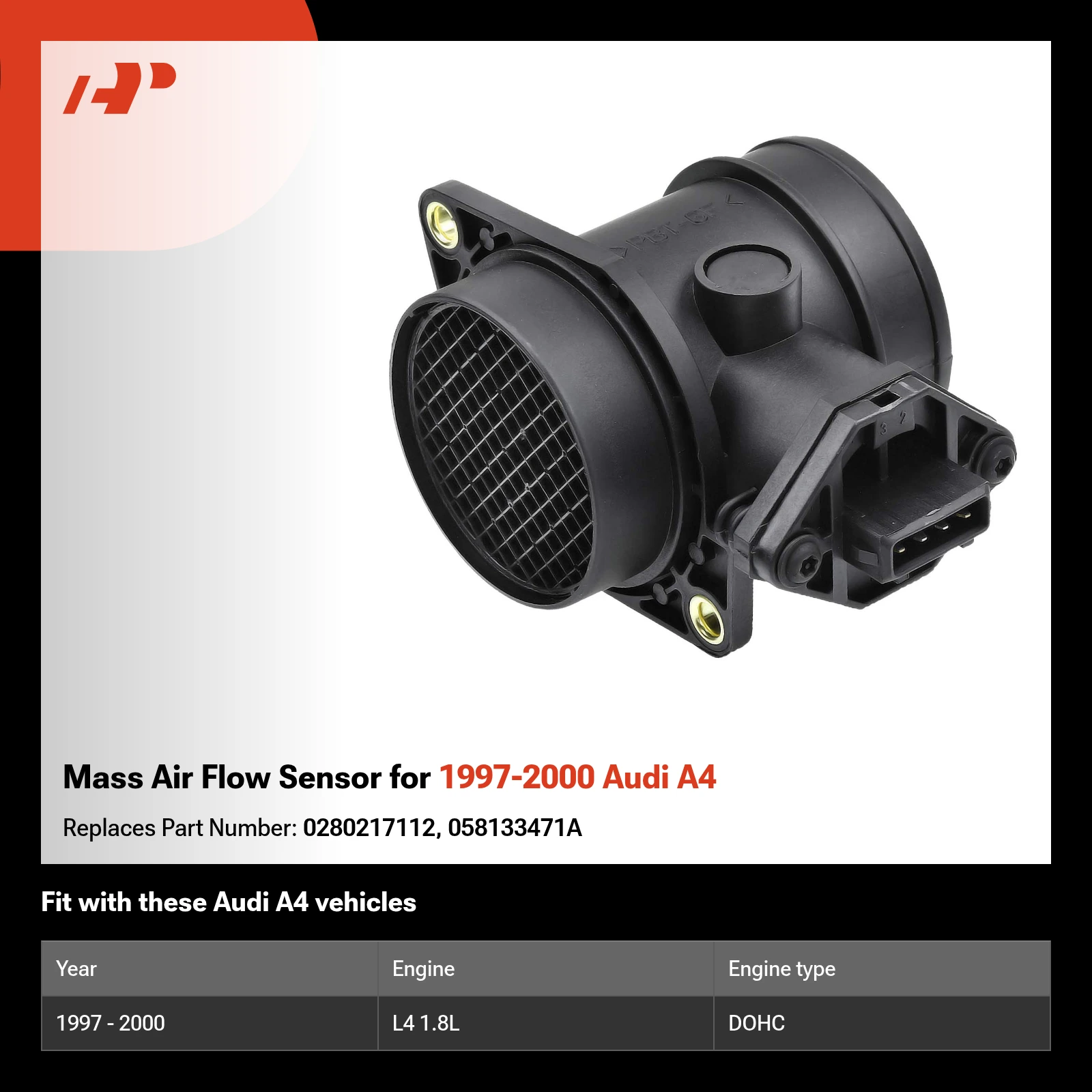 Mass Air Flow Sensor for 1997-2000 Audi A4