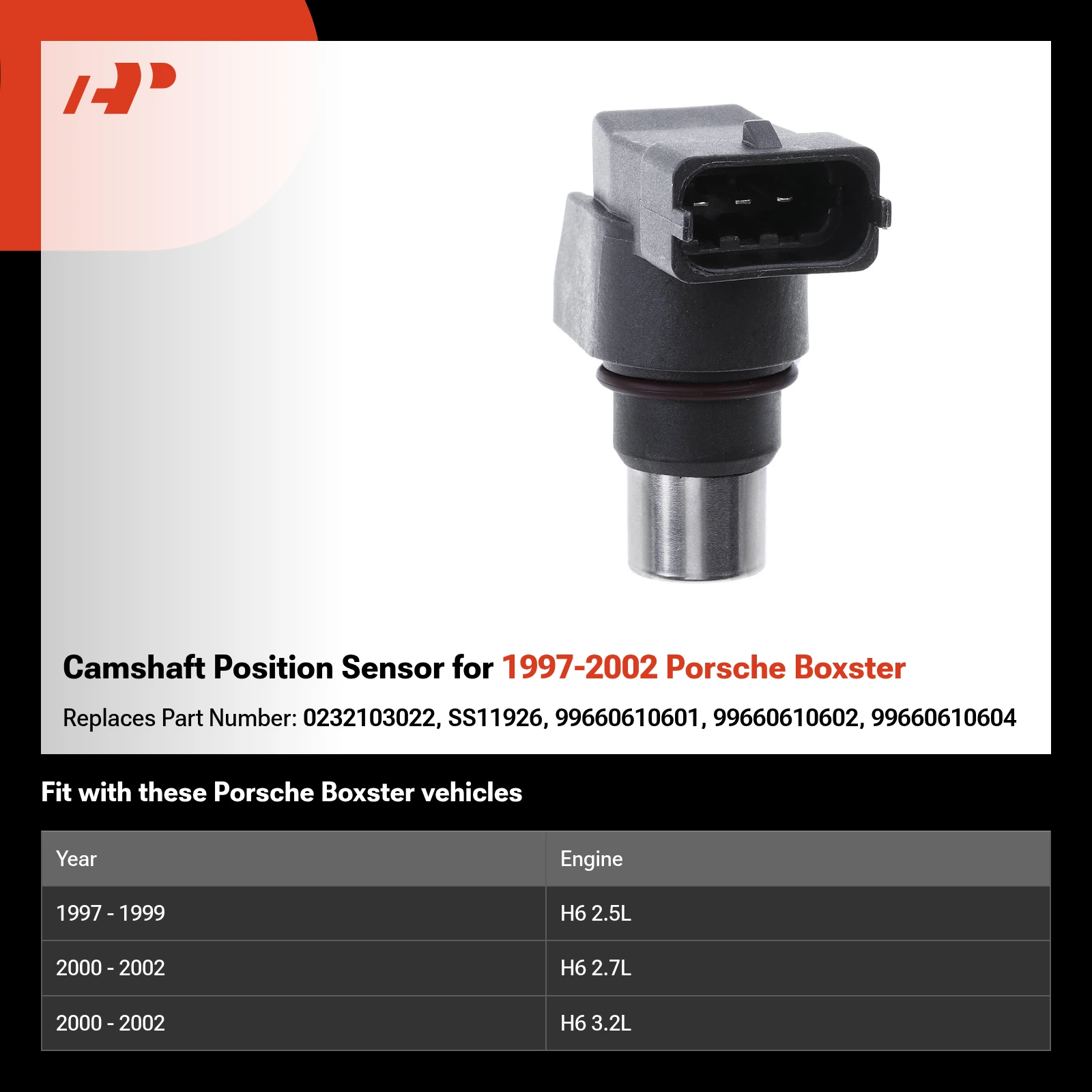 Camshaft Position Sensor for 1997-2002 Porsche Boxster