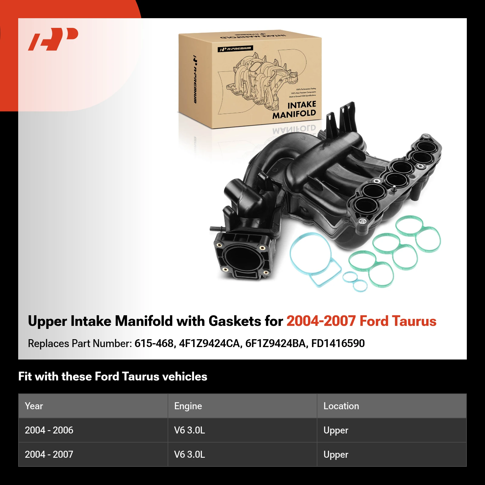 A-Premium Upper Intake Manifold Gaskets Compatible With Ford Taurus 2004-2007 Mercury Sable 2004-2005 V6 3.0L : Buy Online At Best Price In KSA - Souq Is Now - View #2
