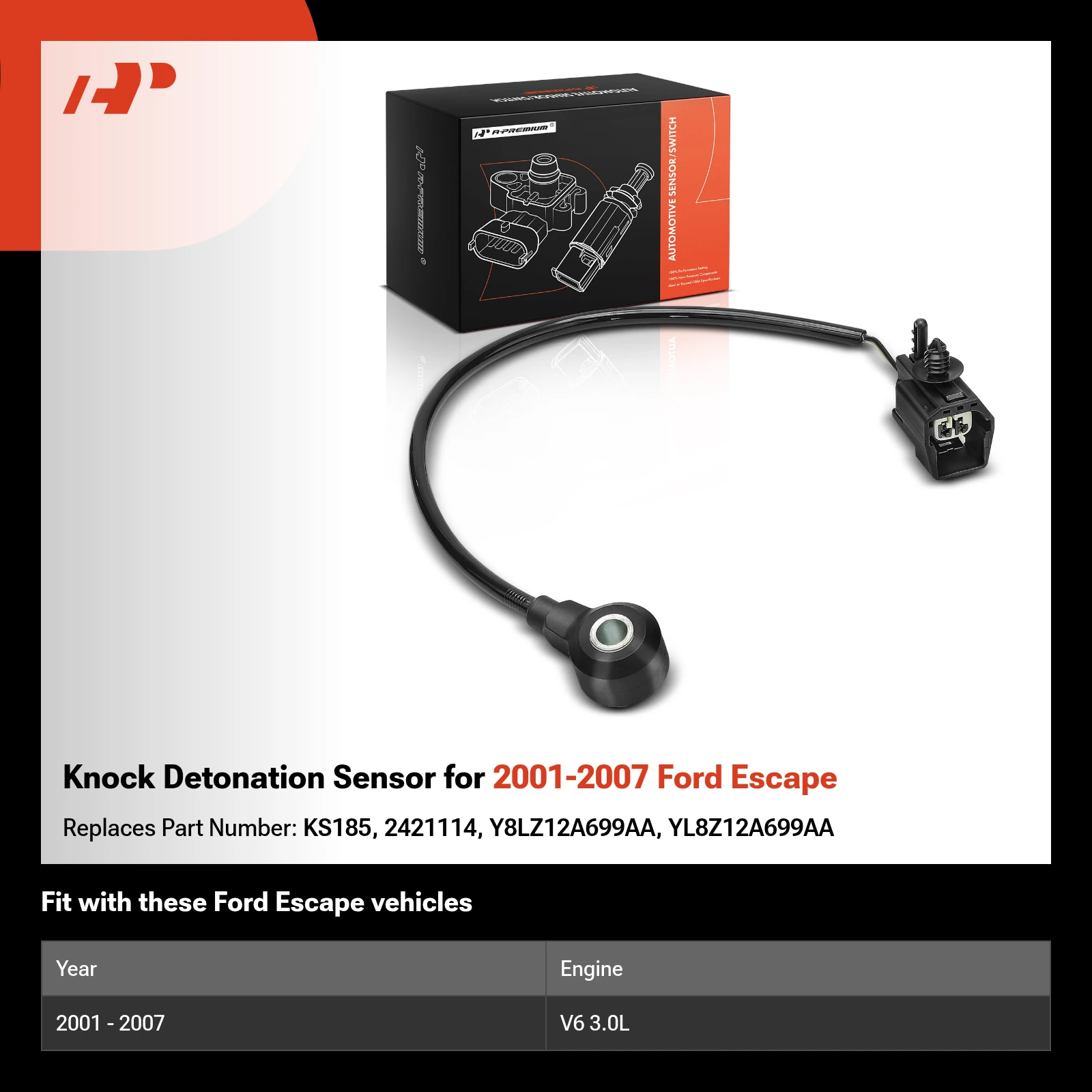 Knock Detonation Sensor for 2001-2007 Ford Escape