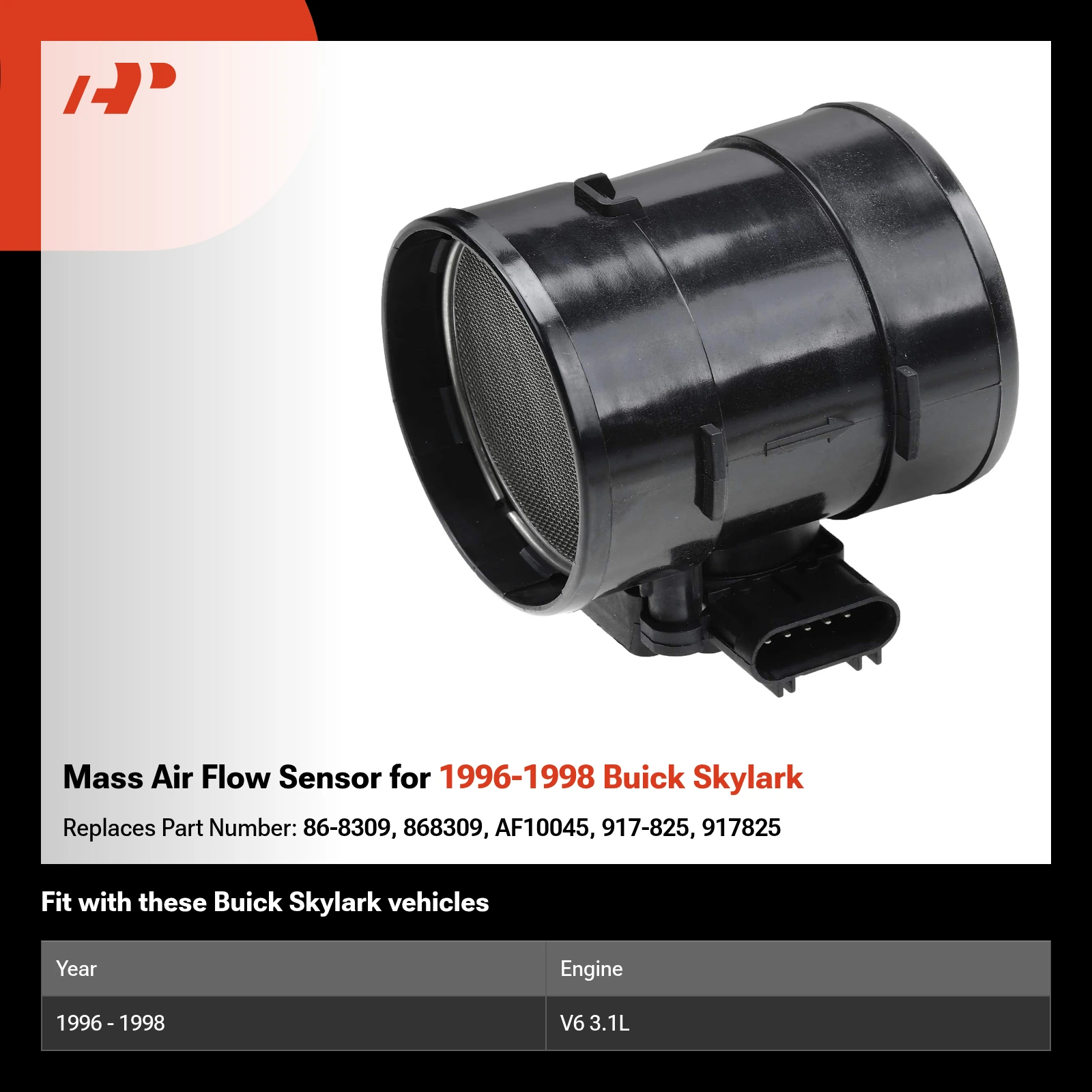 Mass Air Flow Sensor for 1996-1998 Buick Skylark