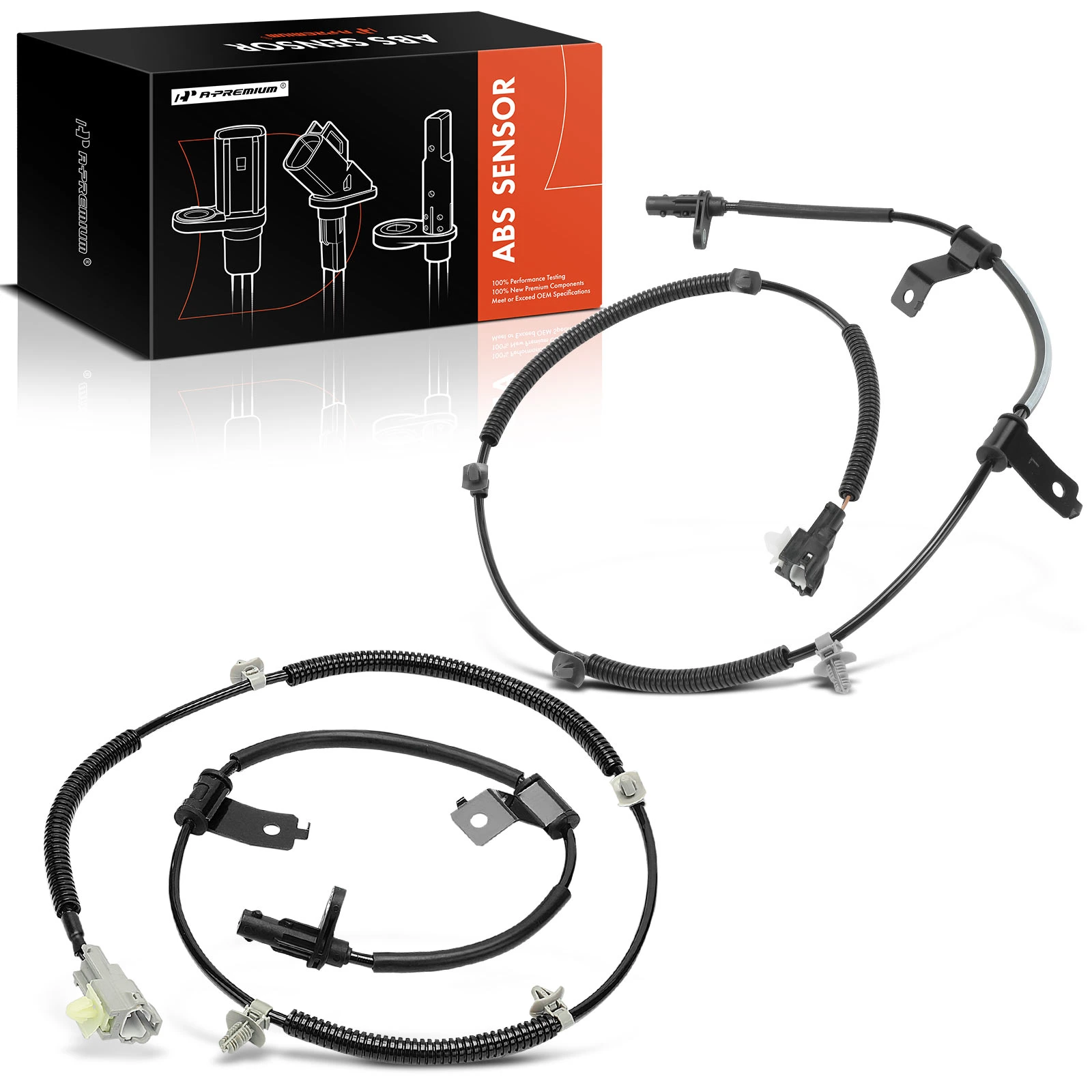 2 Pcs Rear ABS Wheel Speed Sensor