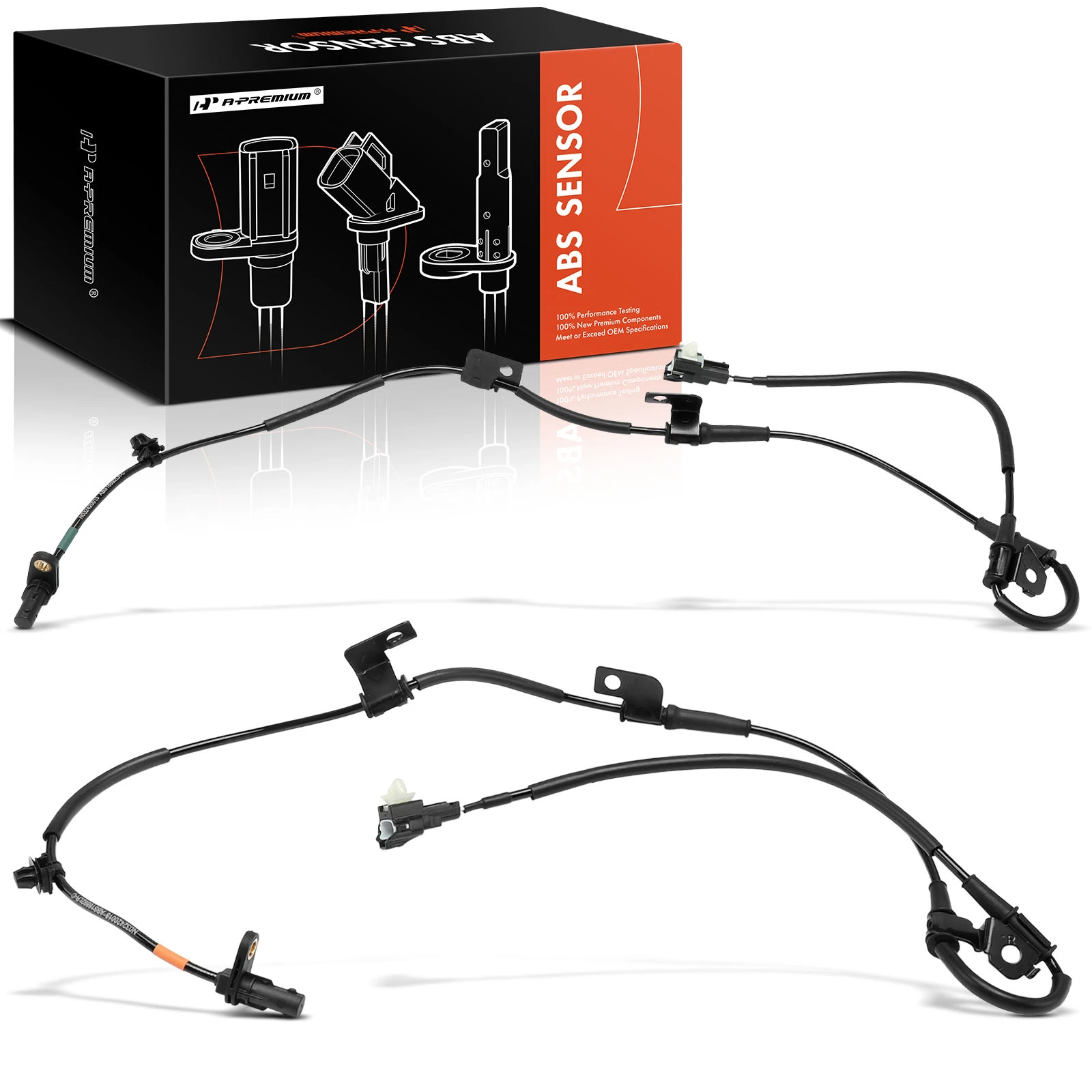 2 Pcs Front ABS Wheel Speed Sensor