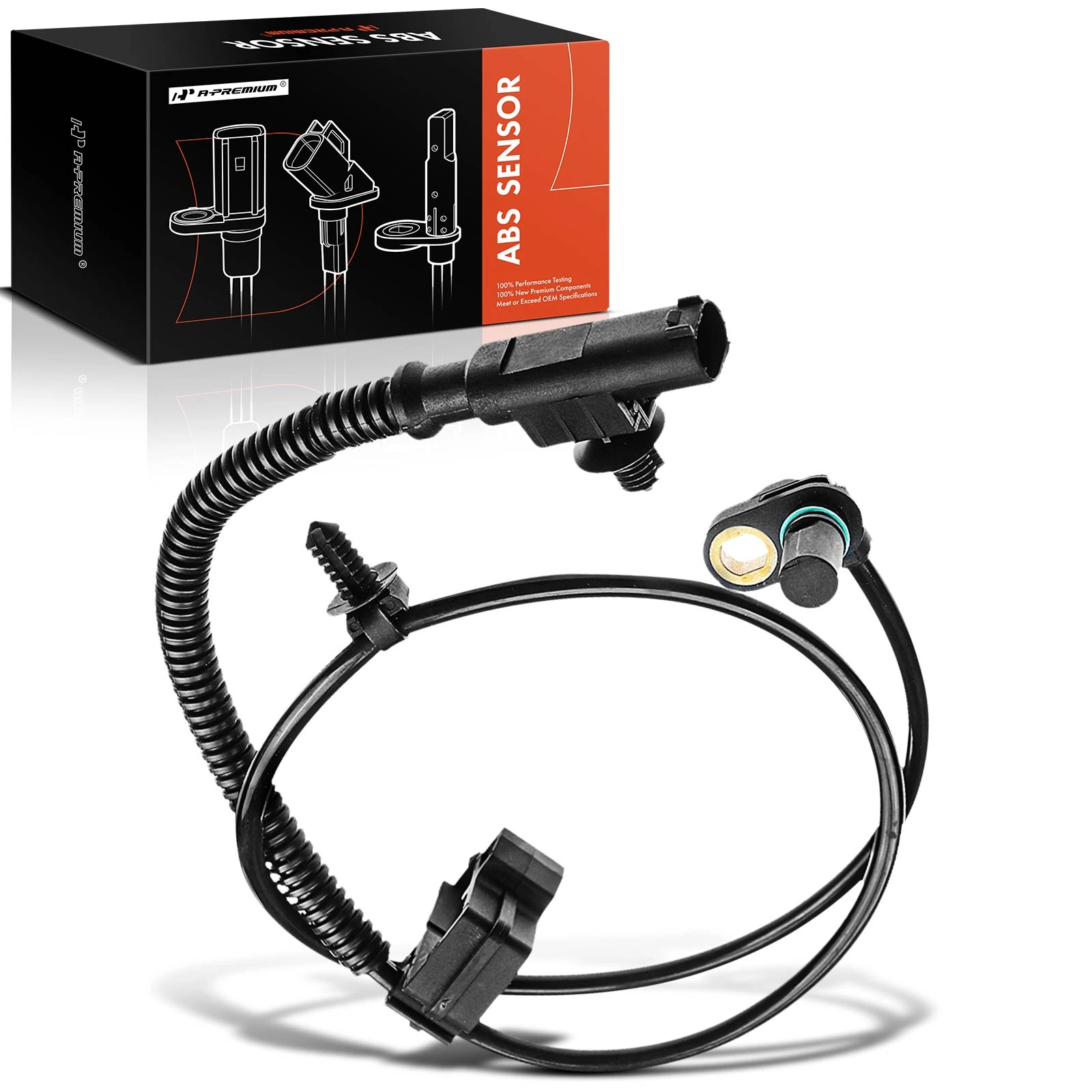 Front Driver or Passenger ABS Wheel Speed Sensor for 2006-2009 Mitsubishi Raider