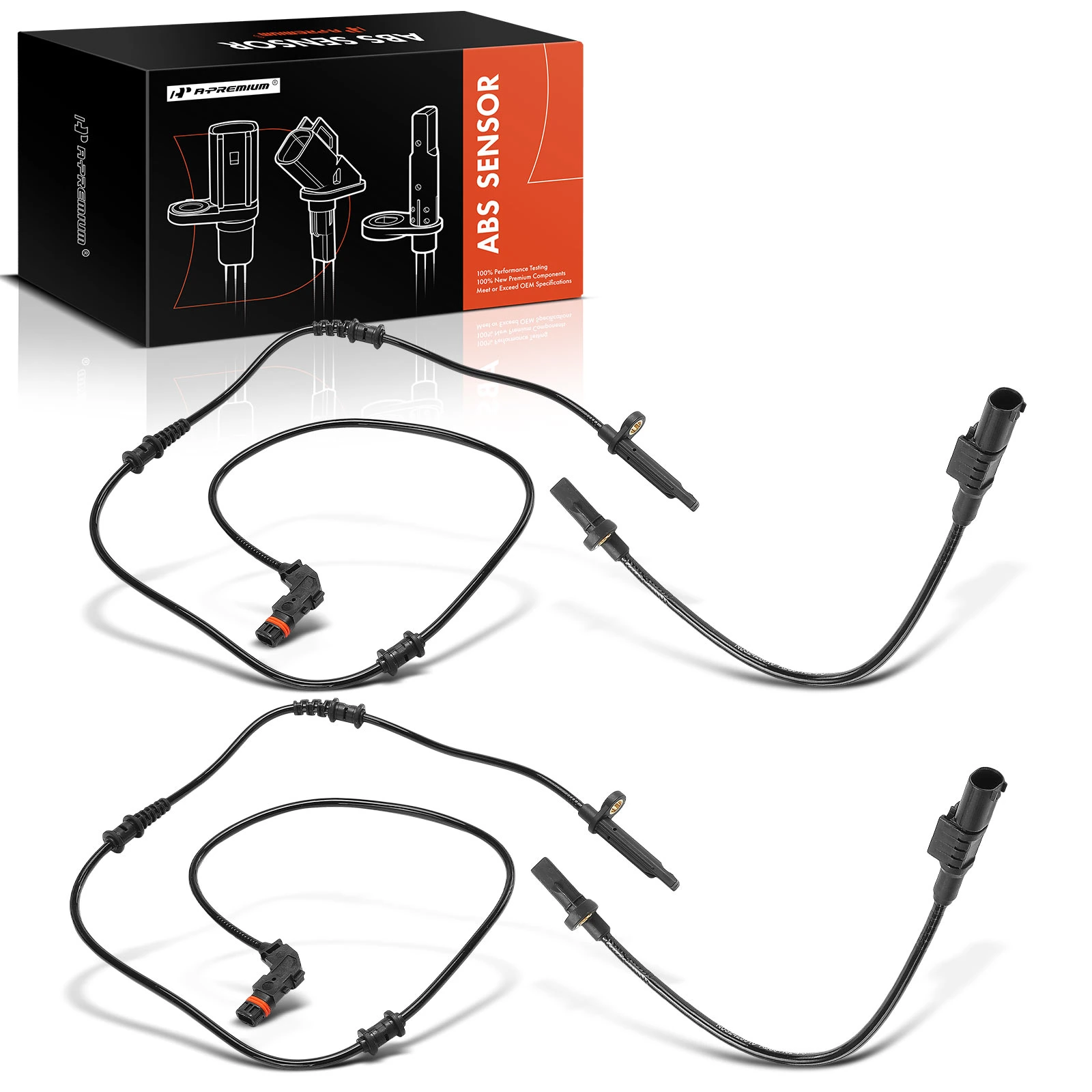 4 Pcs Front & Rear ABS Wheel Speed Sensor