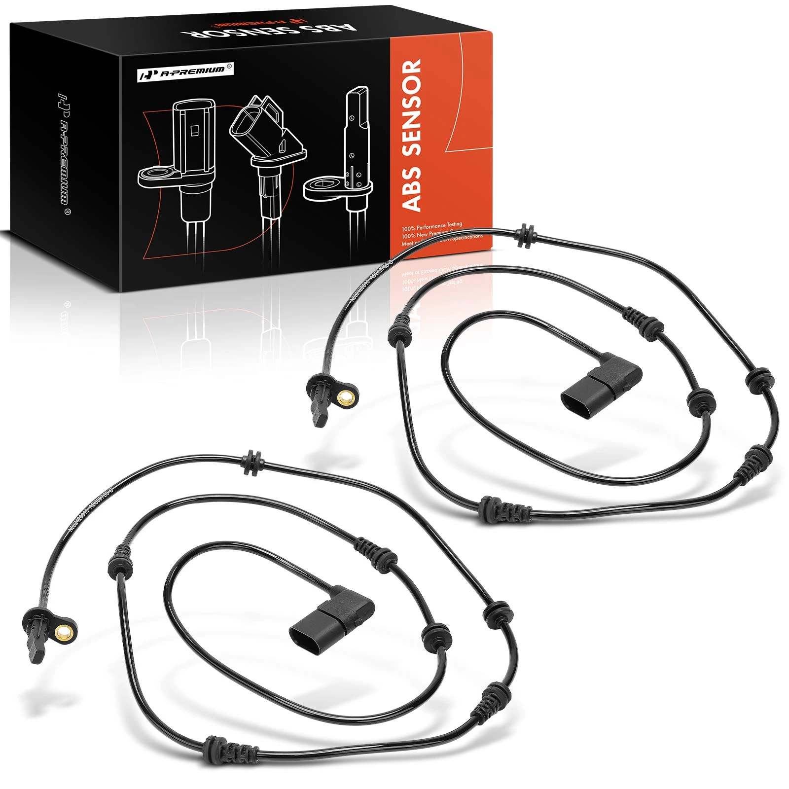 2 Pcs ABS Wheel Speed Sensor