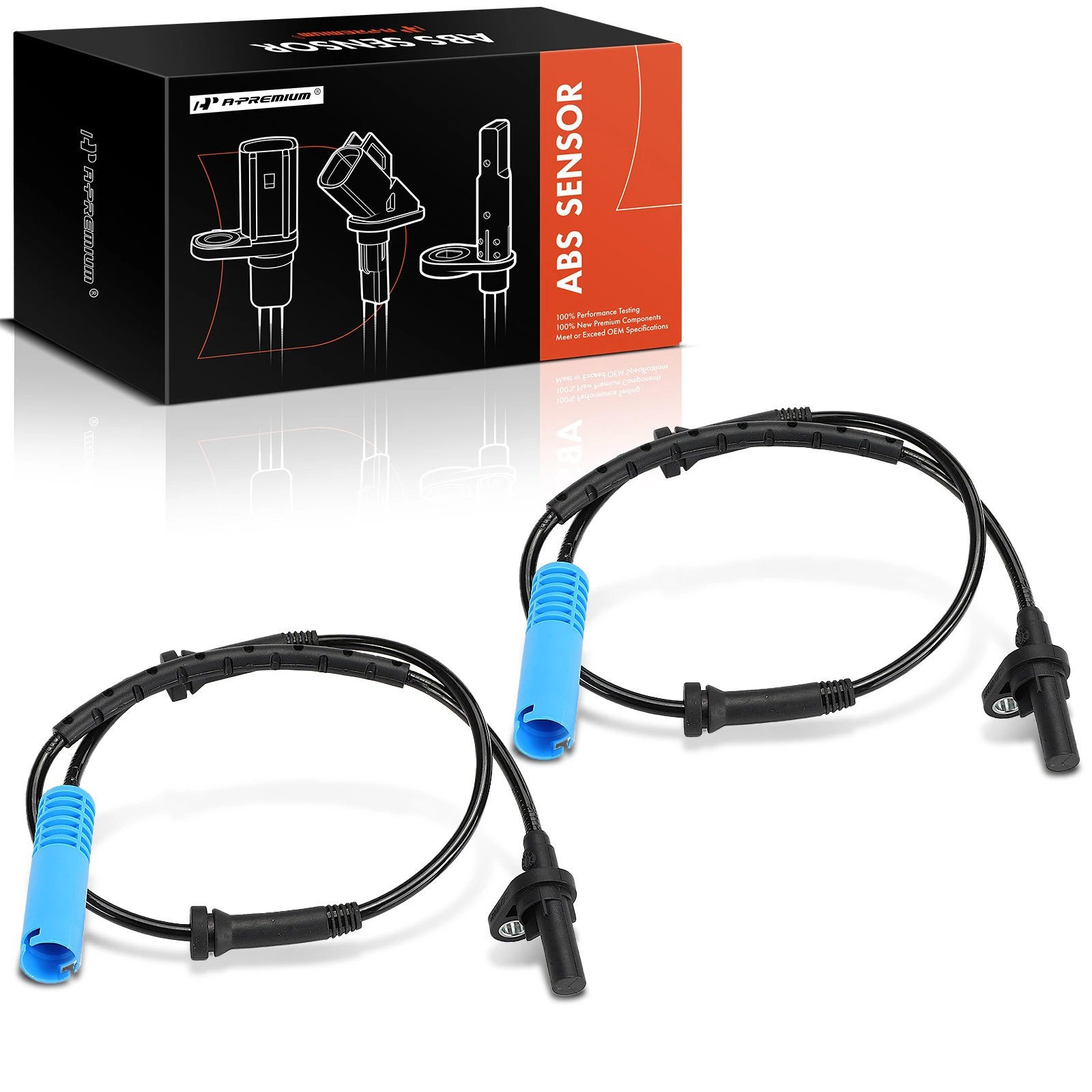 2 Pcs Front ABS Wheel Speed Sensor for BMW 128I 135I 323I 325I 335I 328I