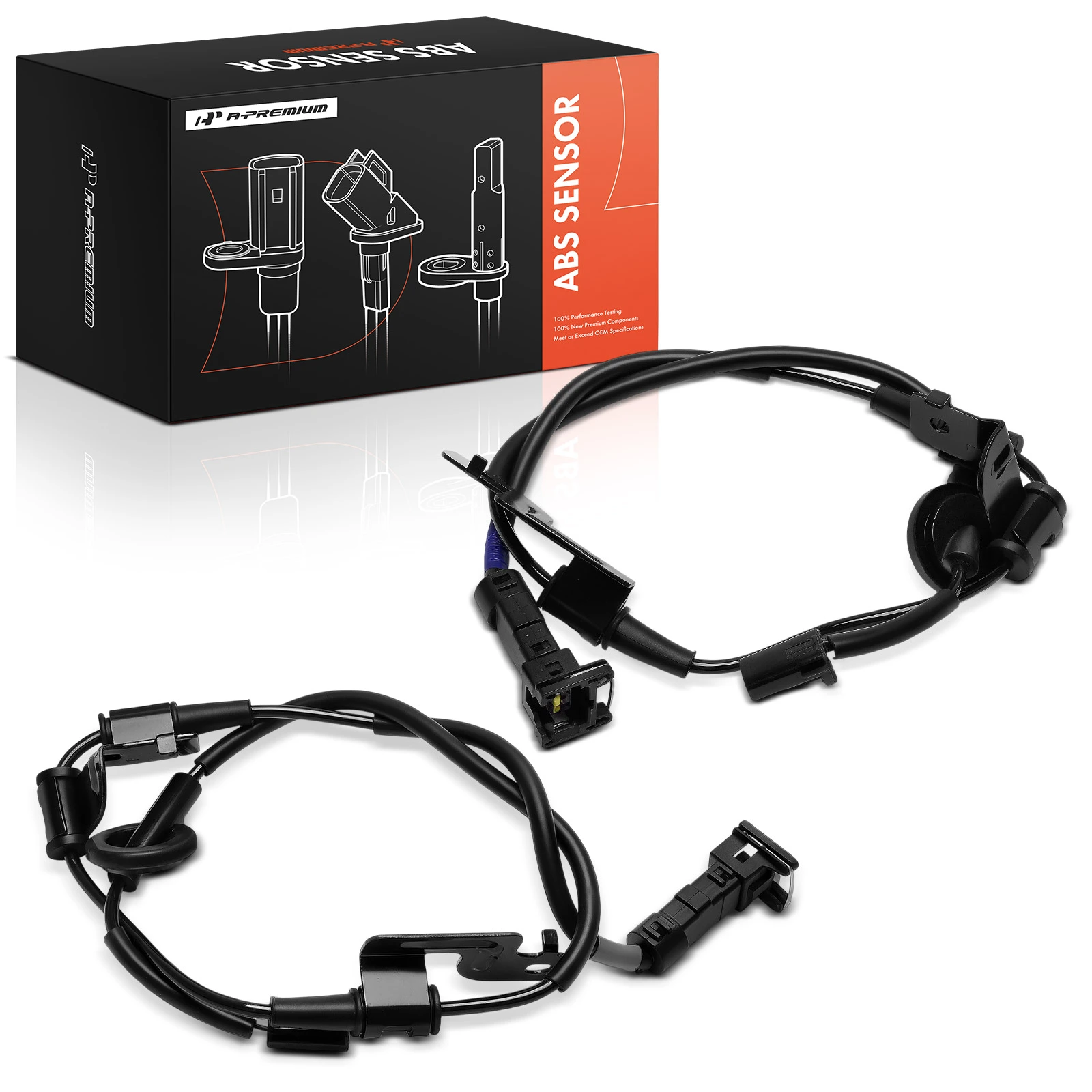 2 Pcs Rear Driver & Passenger ABS Wheel Speed Sensor