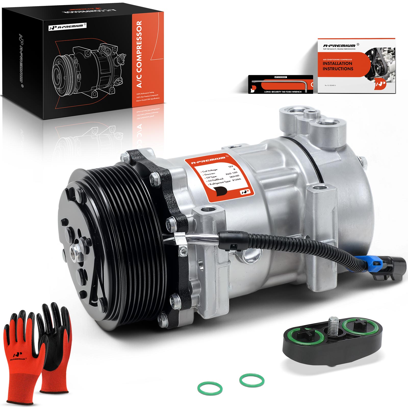 AC Compressor with Clutch
