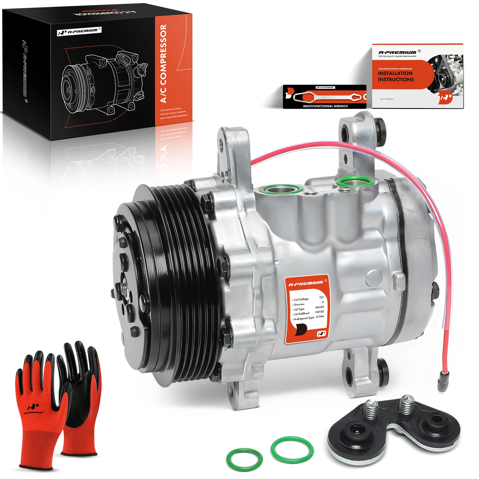 AC Compressor with Clutch