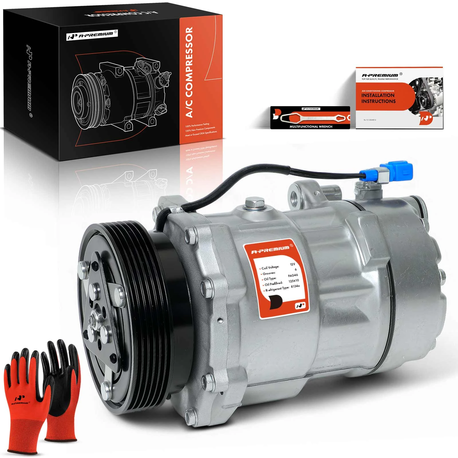 AC Compressor with Clutch