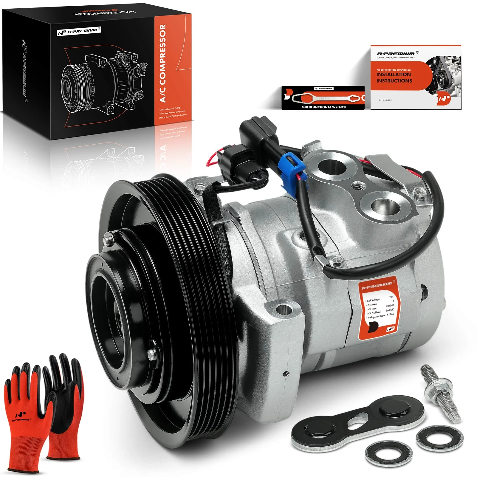 AC Compressor with Clutch