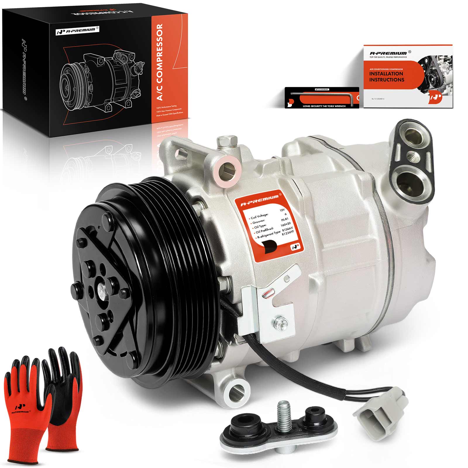 AC Compressor with Clutch