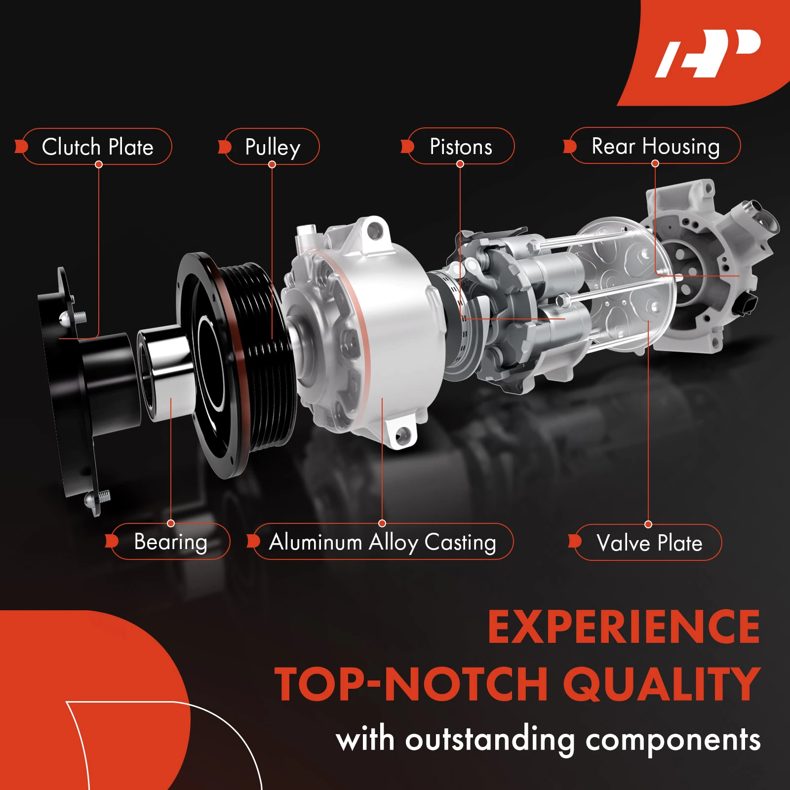 Denso 471-6023 New A/C Compressor With Clutch - View #13
