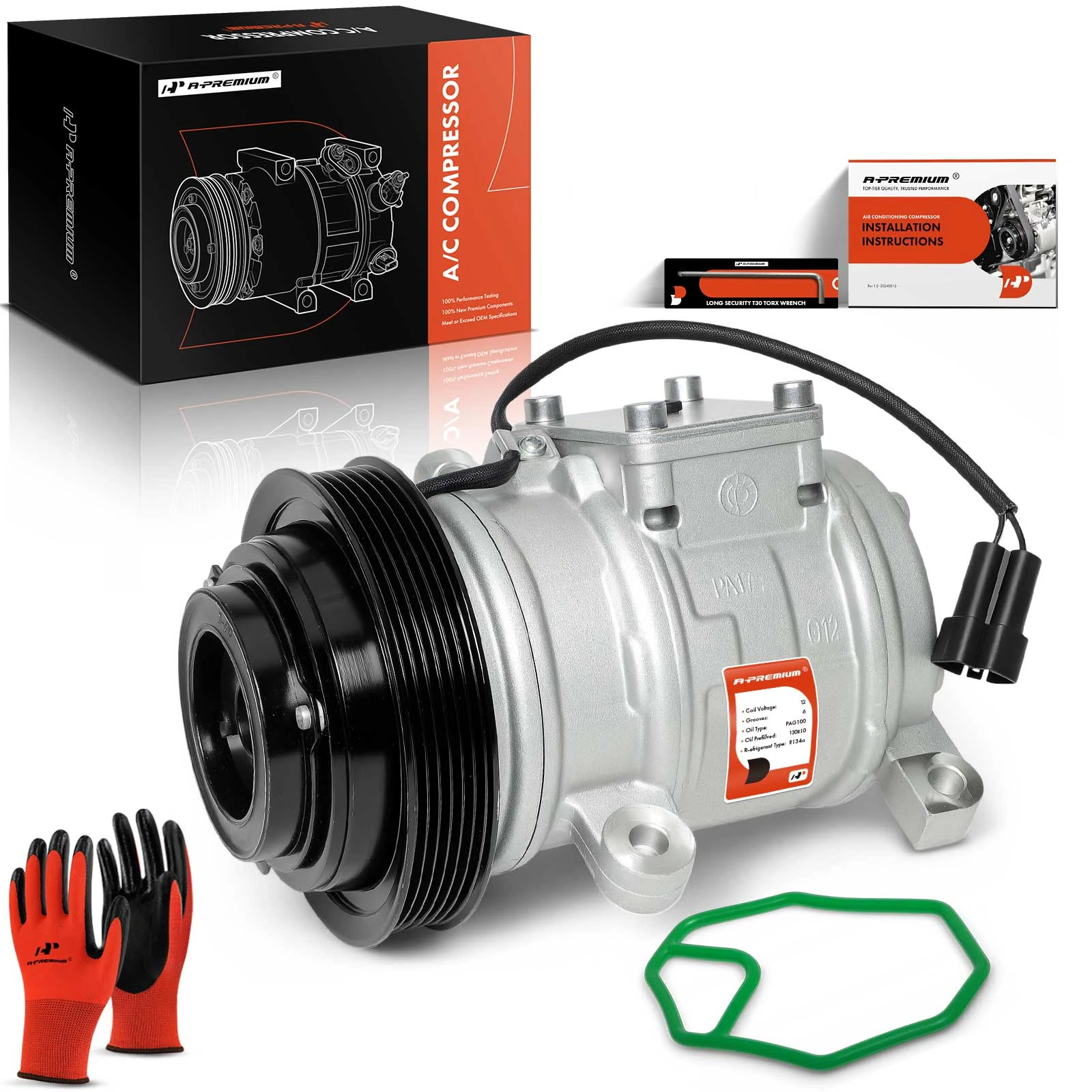 AC Compressor with Clutch