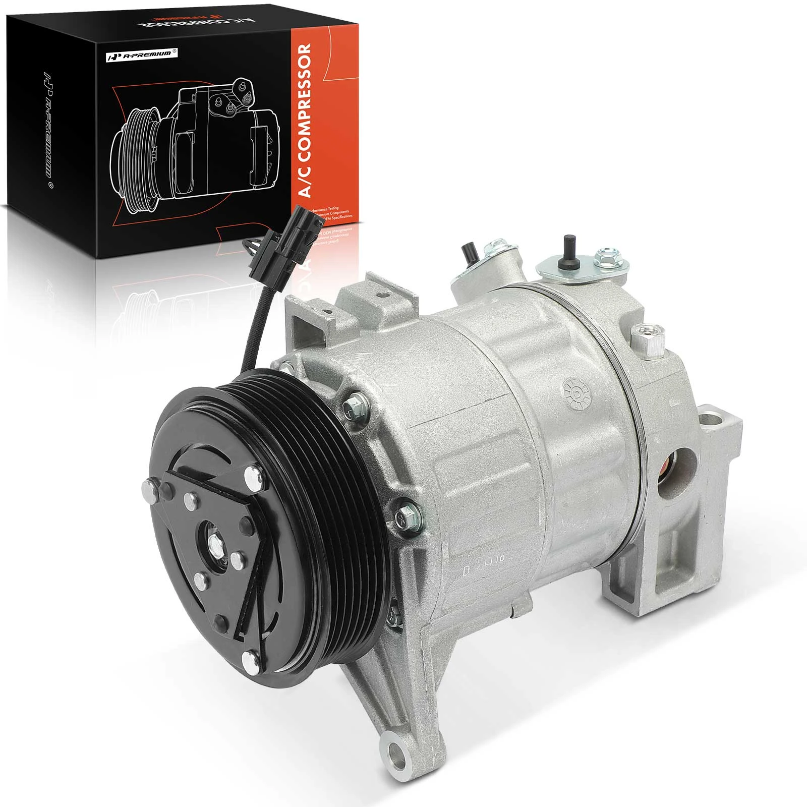 AC Compressor with Clutch with 7-Groove Pulley A-Premium APACC305