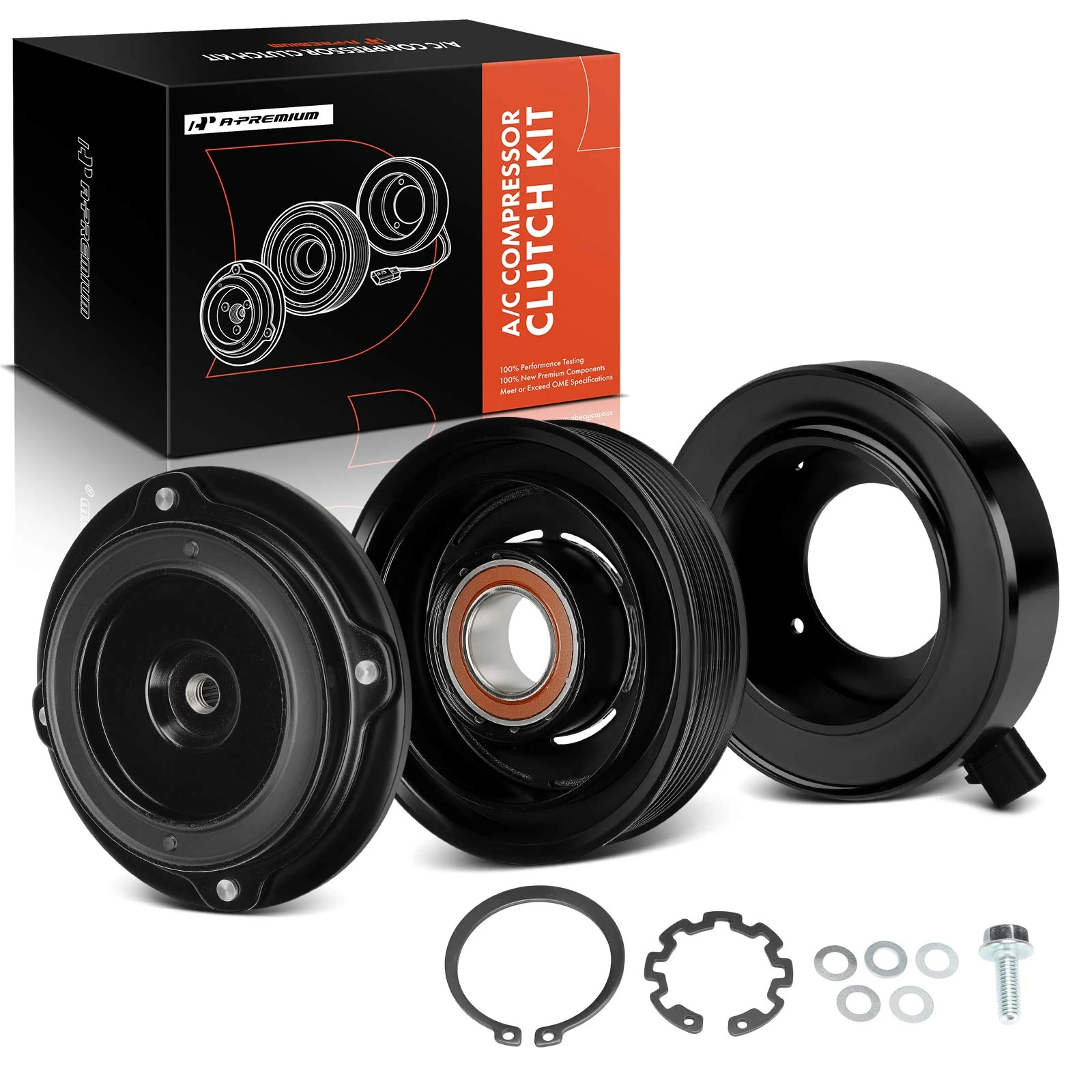 AC Compressor Clutch Kit with 7-Groove Pulley