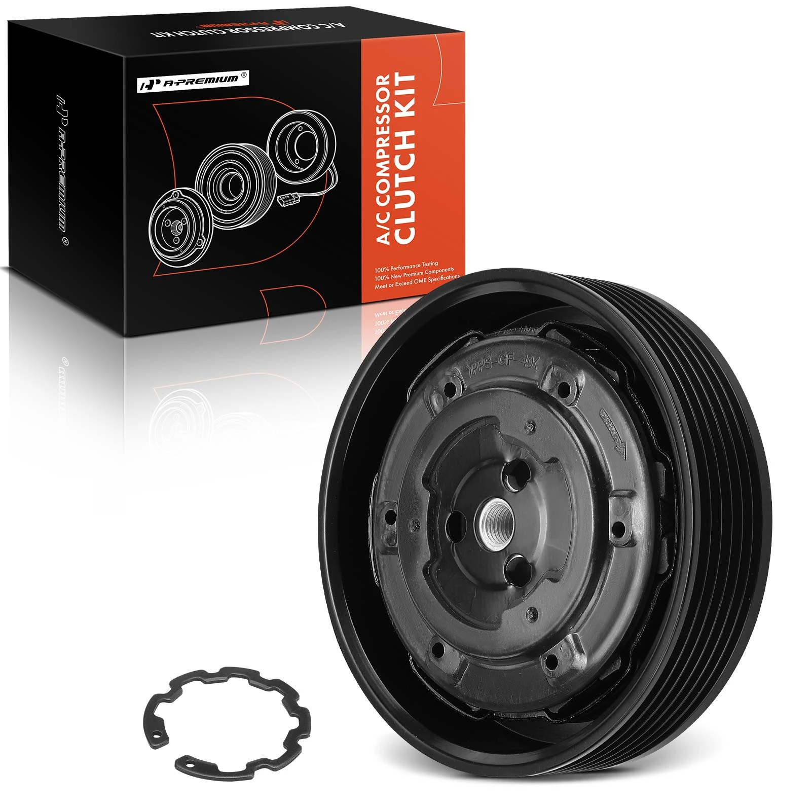 AC Compressor Clutch Kit with 6-Groove Pulley