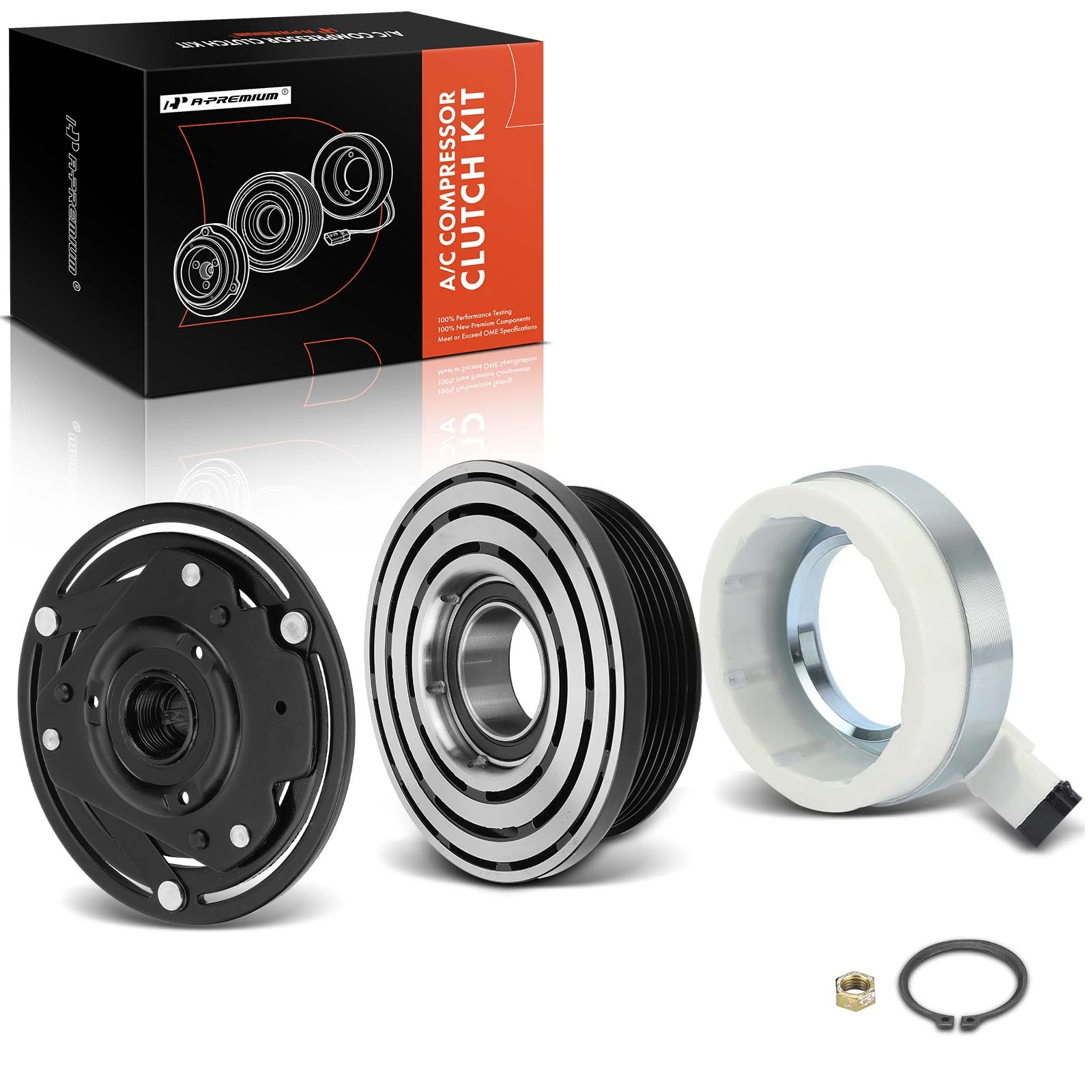 Front & Rear AC Compressor Clutch Kit for 1996-2005 GMC Safari