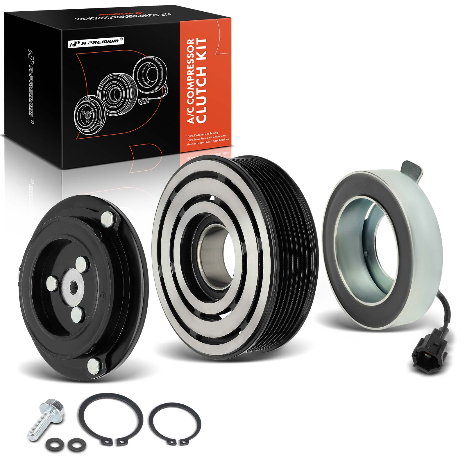 AC Compressor Clutch Kit with 7-Groove Pulley for 2011-2013 INFINITI M37