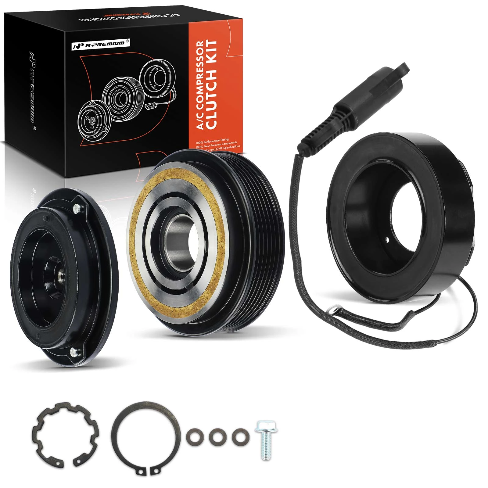 AC Compressor Clutch Kit with 6-Groove Pulley for 2003-2006 Dodge Sprinter 3500