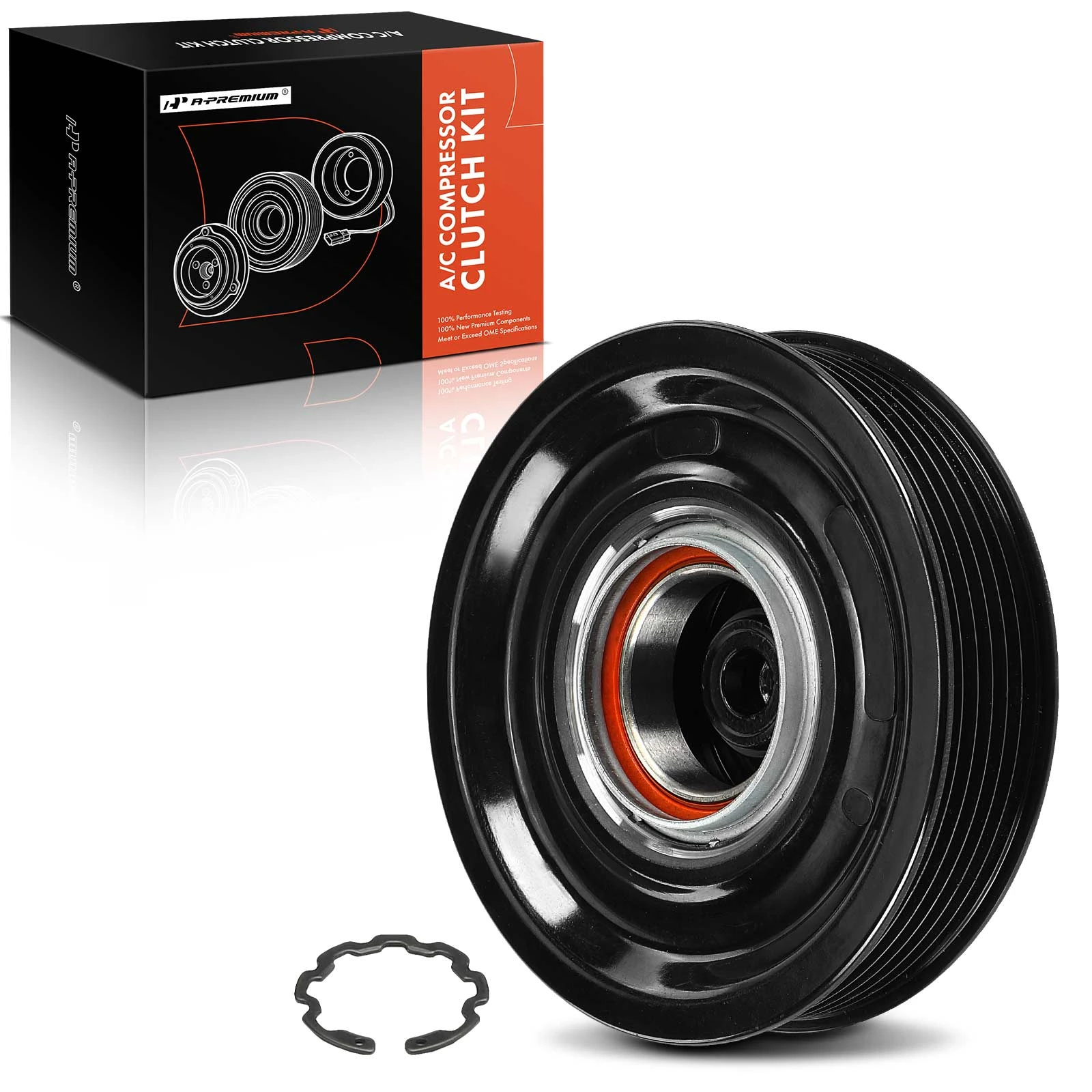 AC Compressor Clutch Kit with 6-Groove Pulley for 2010-2019 Subaru Legacy