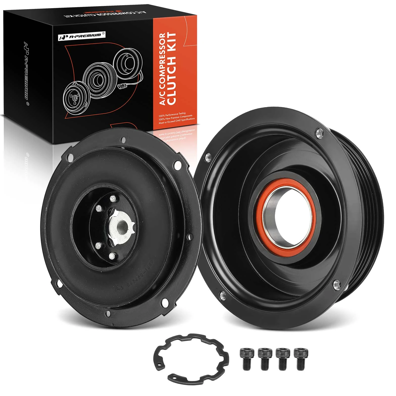 AC Compressor Clutch Kit with 7-Groove Pulley for 2006-2008 Toyota RAV4