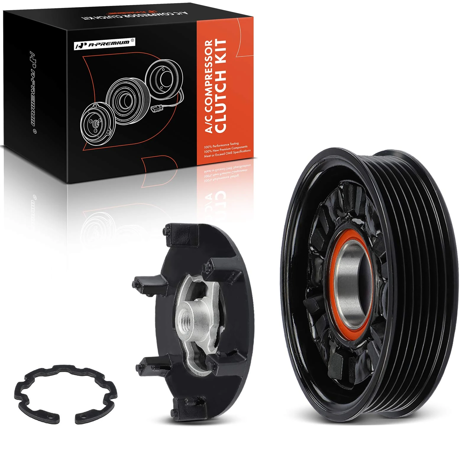 AC Compressor Clutch Kit with 6-Groove Pulley