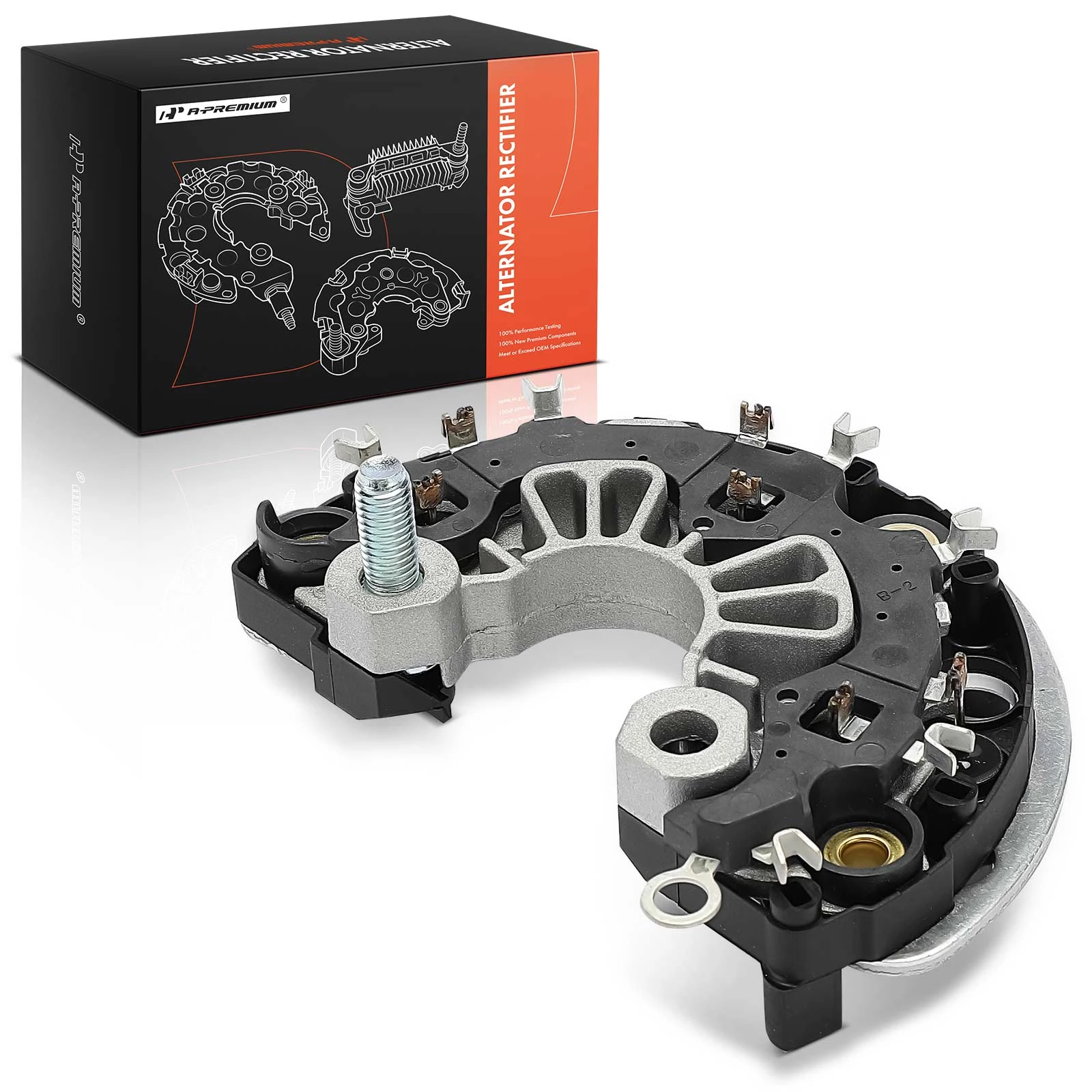 Alternator Rectifier Diode with Negative Heat Sinks