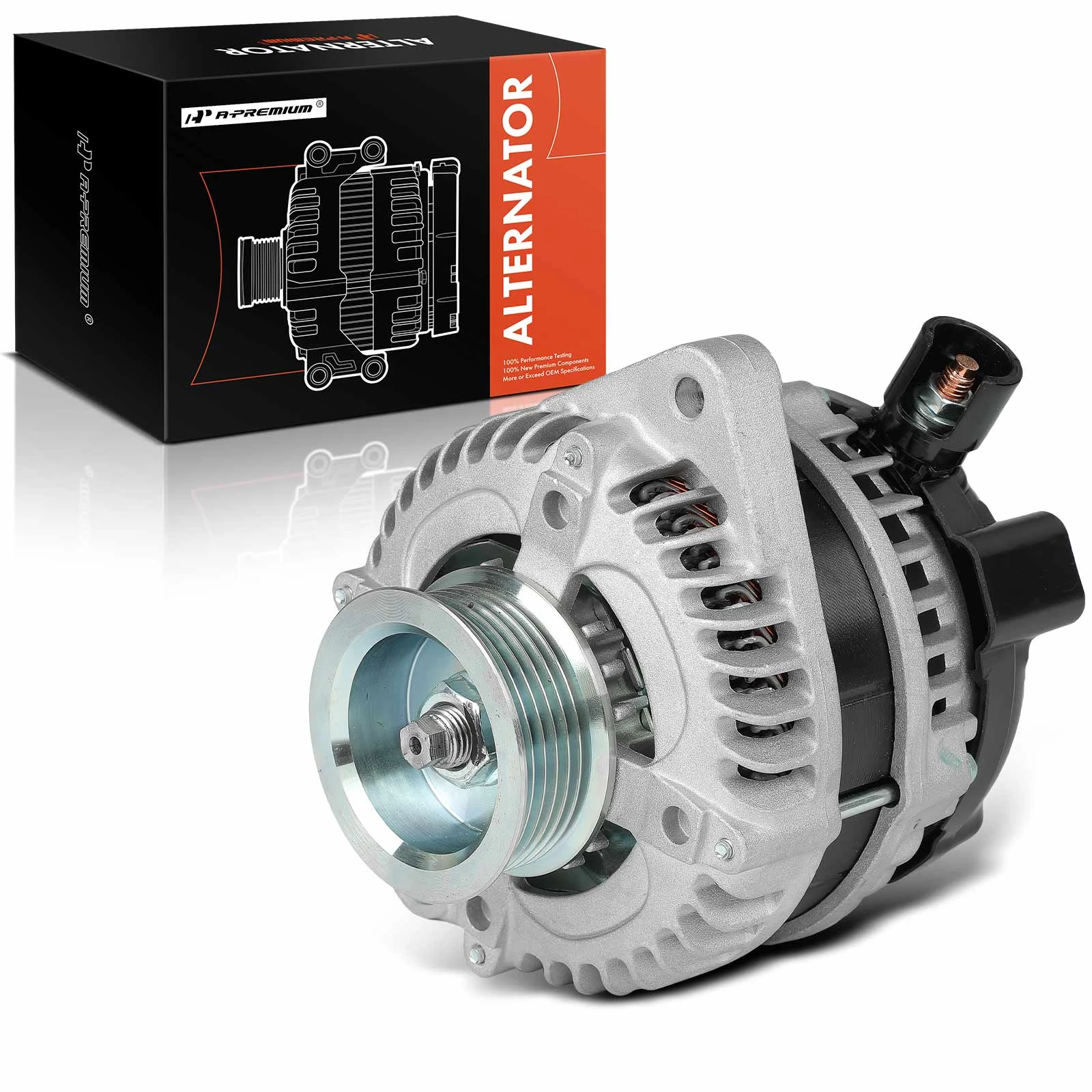 2008-2012 Honda Accord Alternator 130A 12V Clockwise 6-Groove Pulley A-Premium APALT770