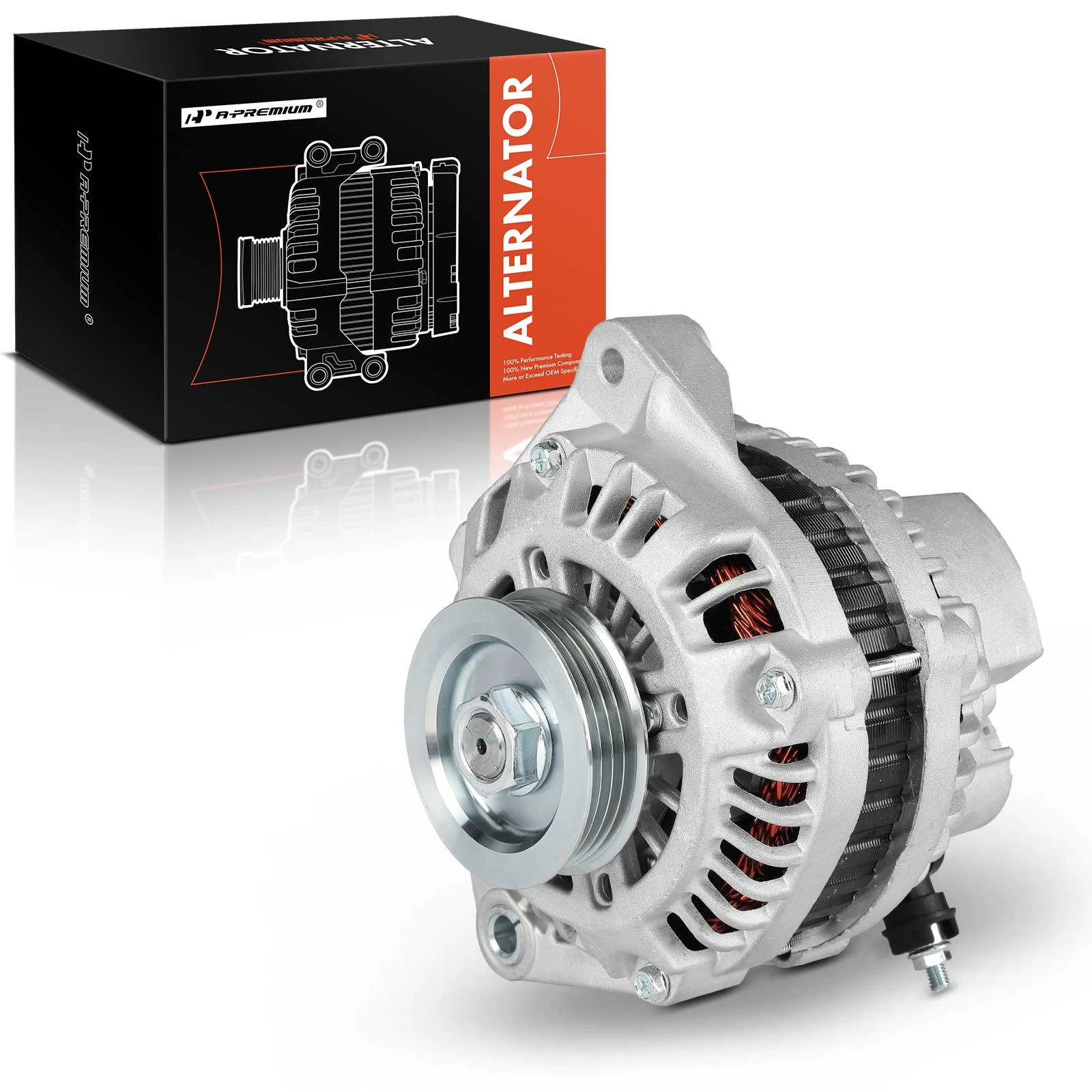 1995-1997 Honda Accord Alternator 90A 12V Clockwise 4-Groove Pulley A-Premium APALT955