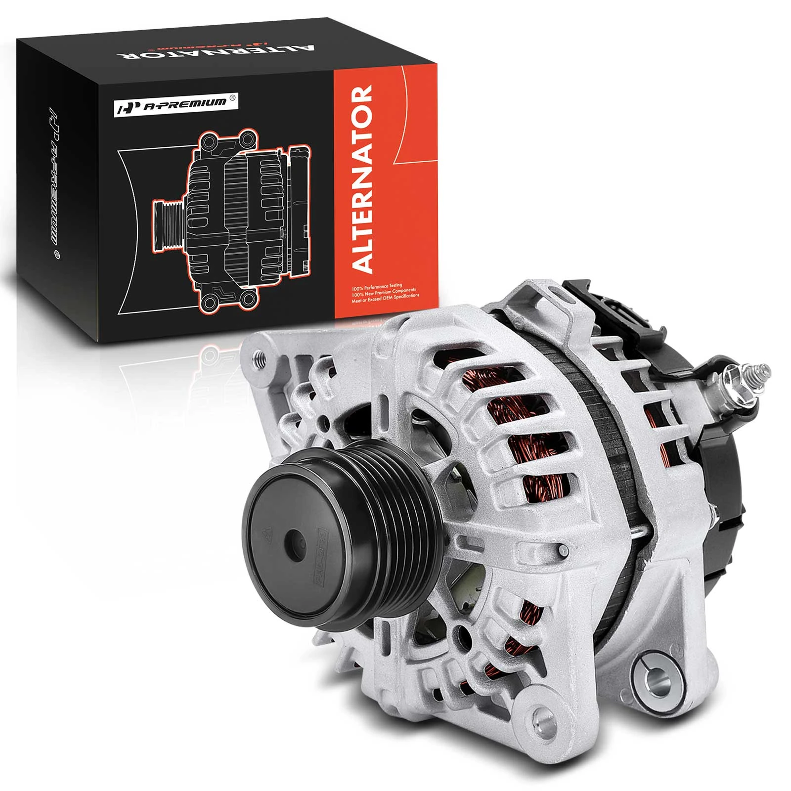 Alternator 130A 12V CW 6-Groove Decoupler Pulley