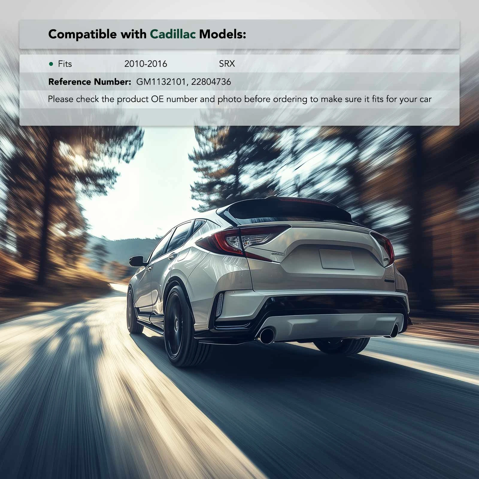 Rear Driver Outer Plastic Bumper Cover Retainer for 2010-2016 Cadillac SRX