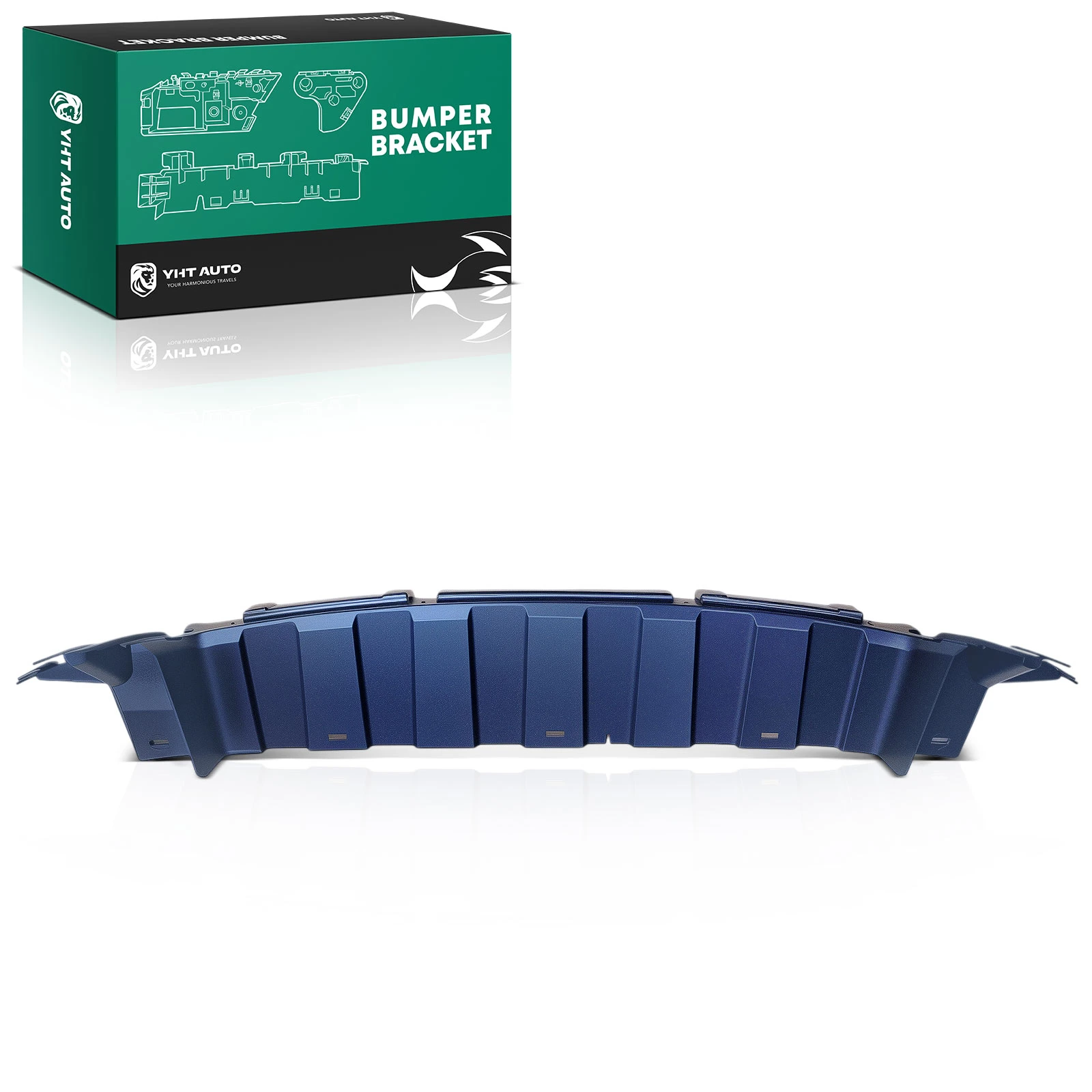 Front Lower Plastic Blue Bumper Bracket