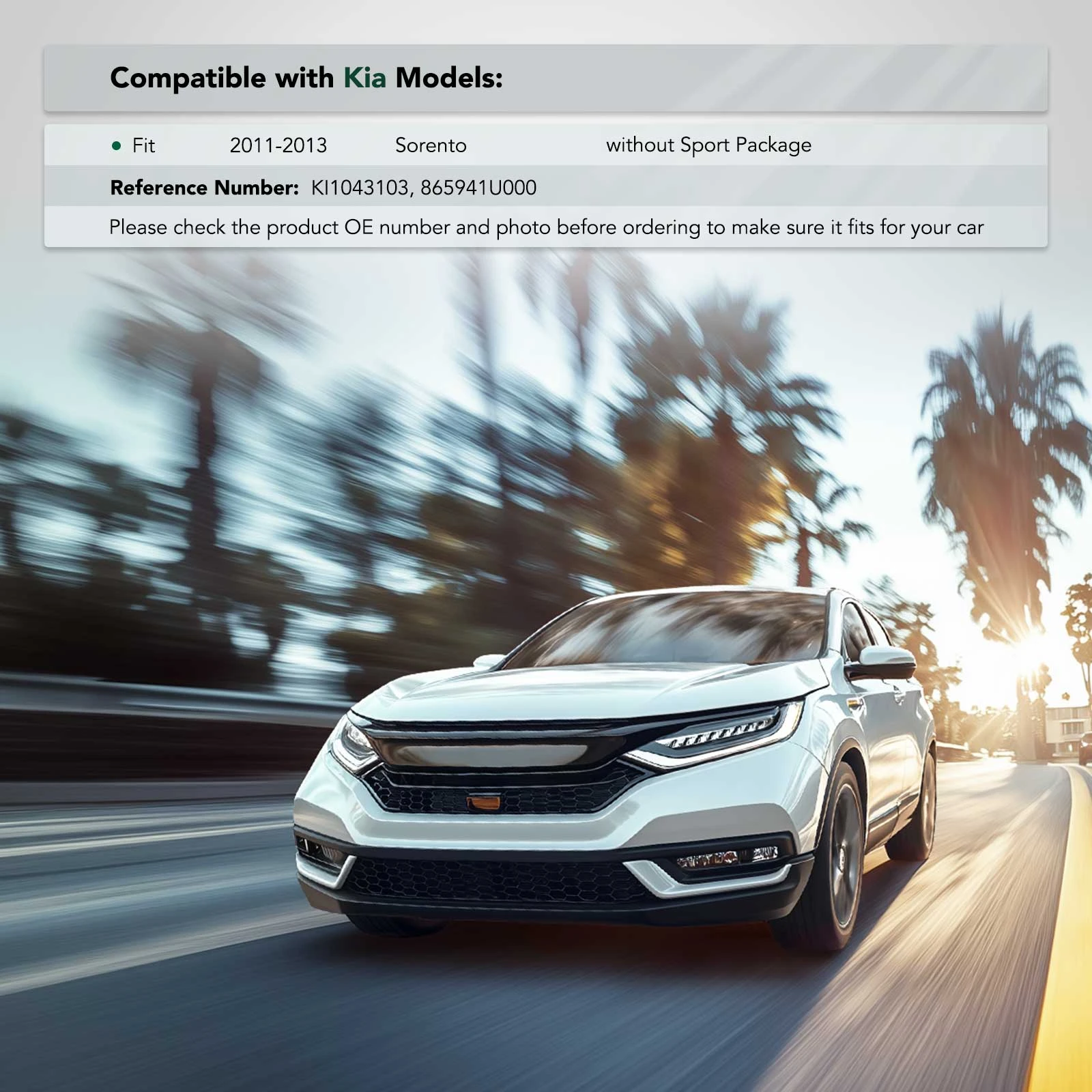 Front Passenger Polyoxymethylene Plastic Bumper Bracket for 2011-2013 Kia Sorento