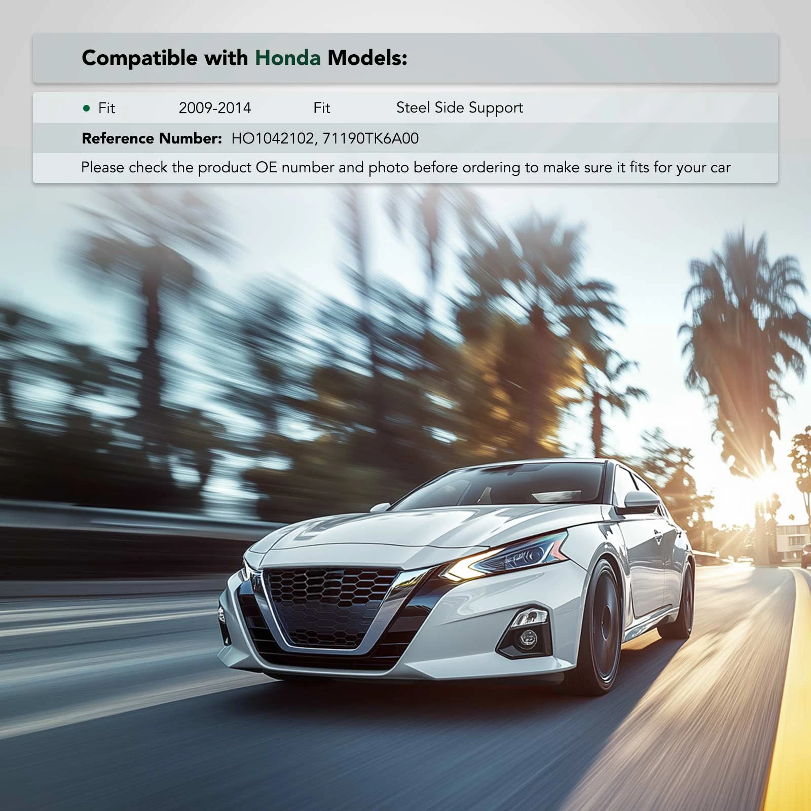 Front Driver Plastic Bumper Bracket Cover Support for Honda Fit 2009-2014