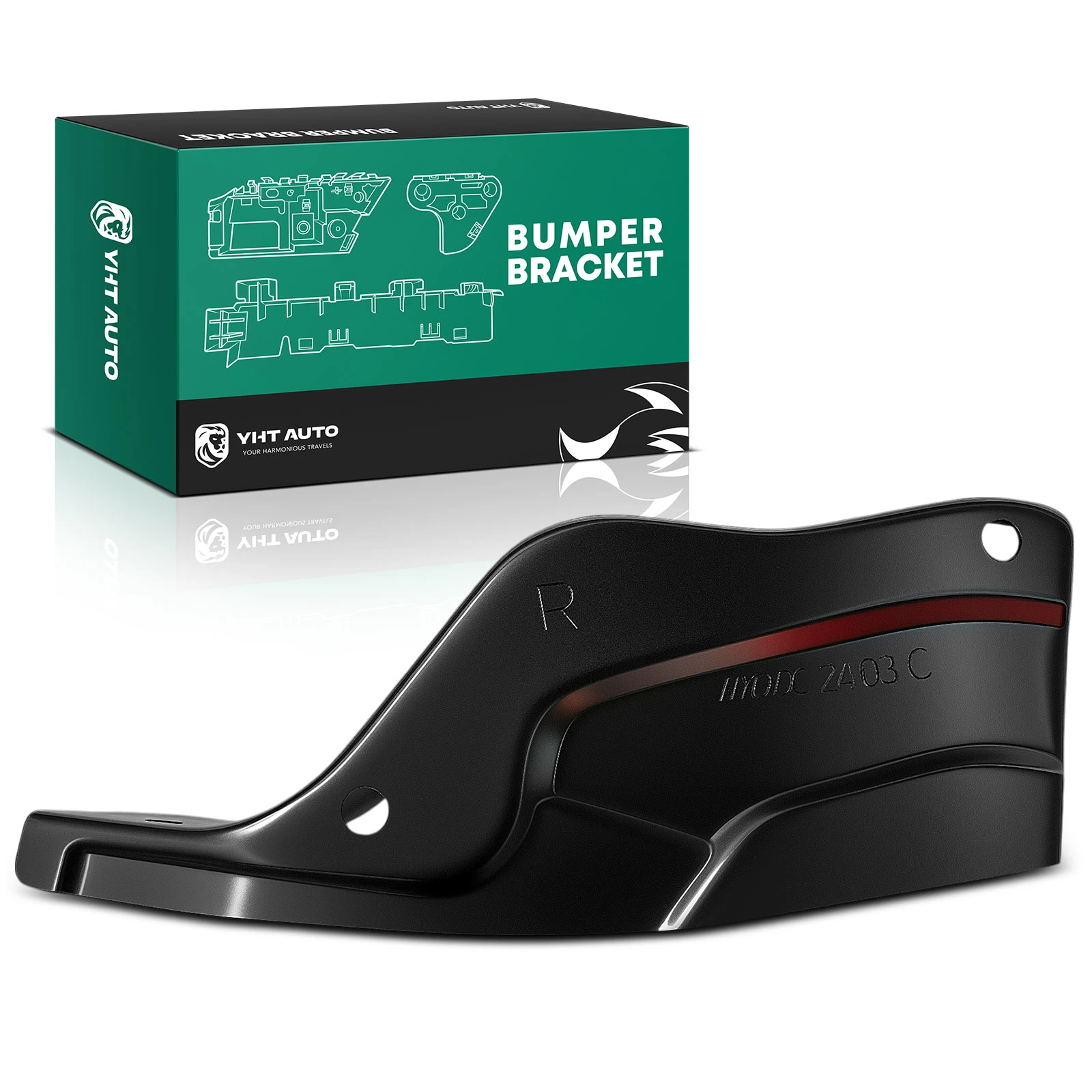 Front Passenger Steel Bumper Bracket for Toyota 4Runner 2006-2009 Sport Utility