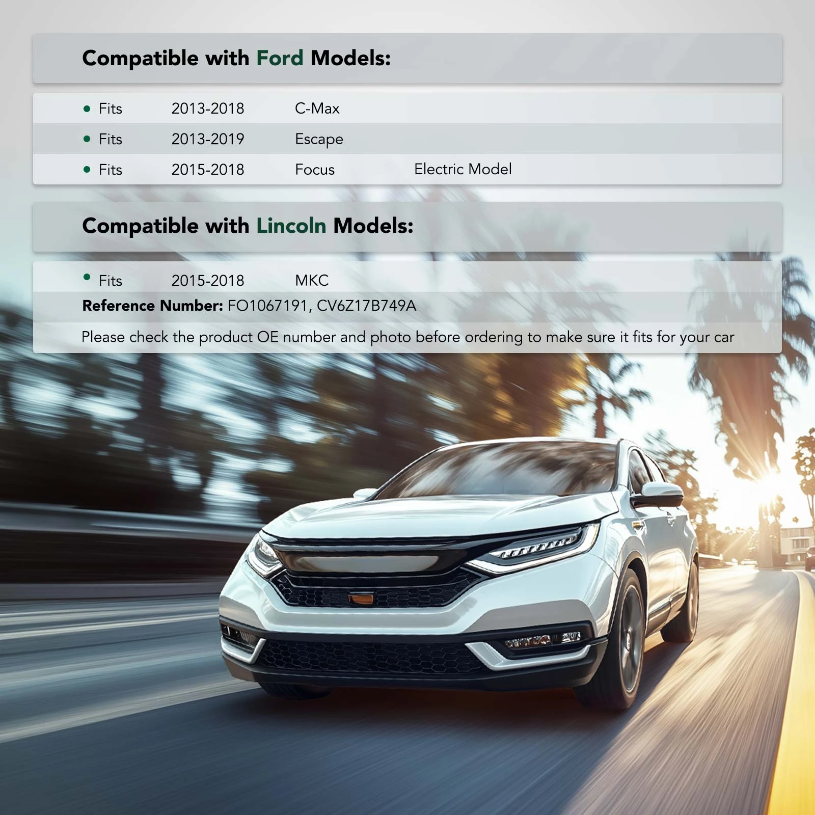 Front Passenger Steel Bumper Bracket for 2015-2018 Lincoln MKC