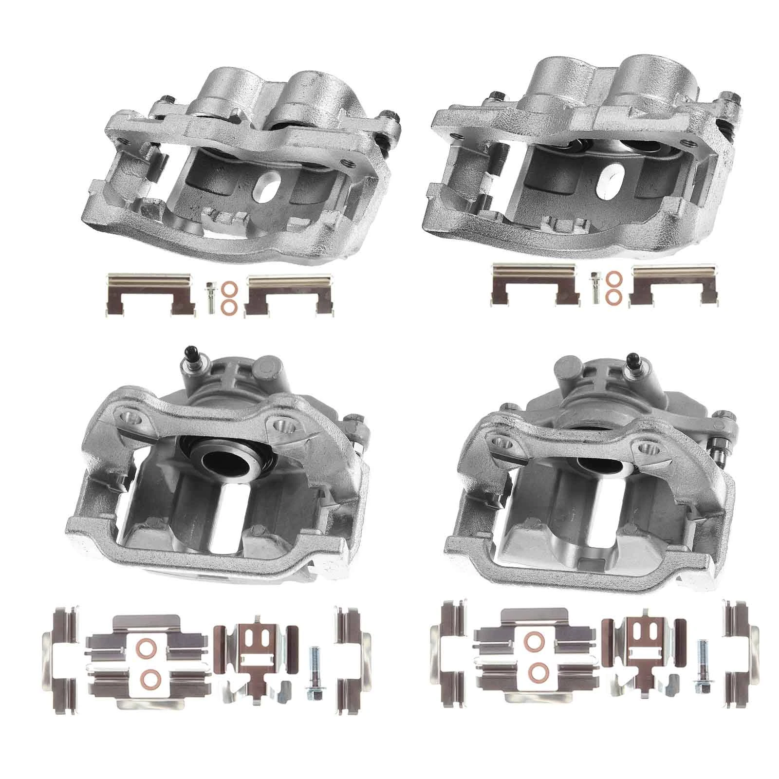 4-Pc Brake Caliper Front & Rear 2-Piston (Front); 1-Piston (Rear) A-Premium APBC1387