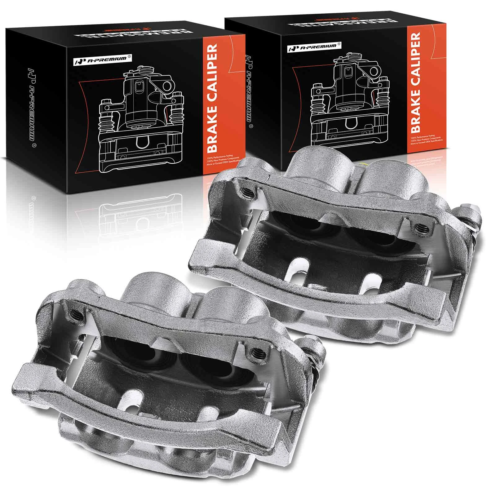 2 Pcs Front Brake Caliper with Bracket