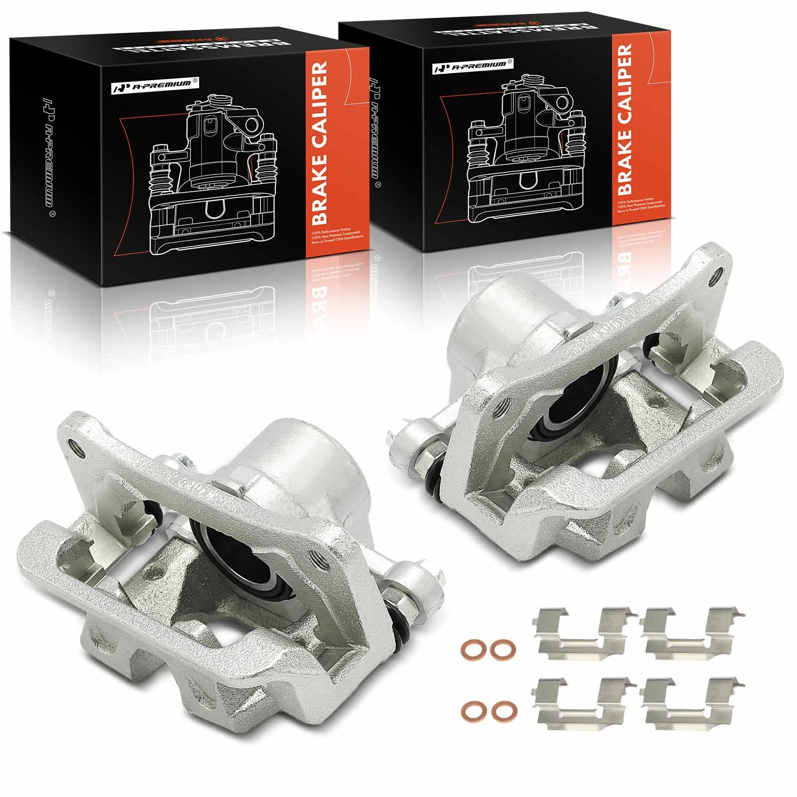 2 Pcs Rear Brake Caliper with Bracket