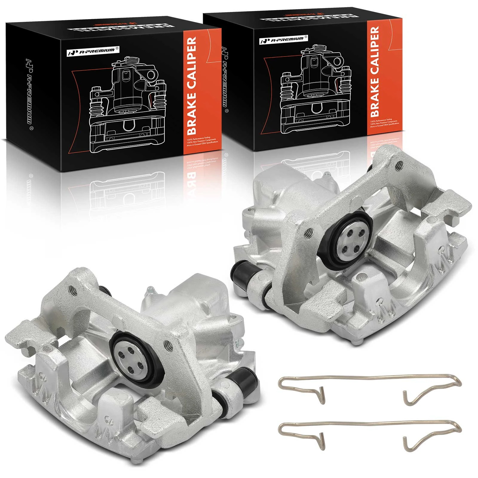 2 Pcs Rear Brake Caliper with Bracket