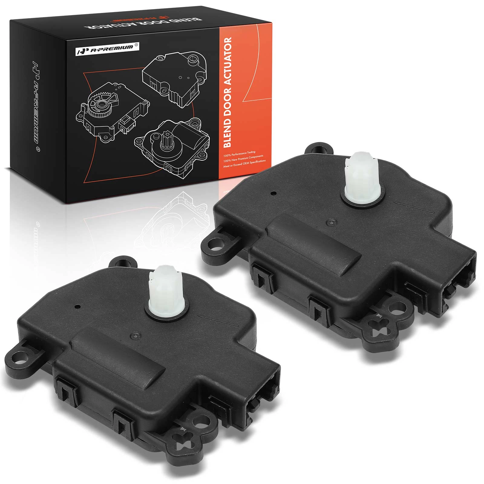 2 Pcs HVAC Blend Door Actuator with 2-Pin for 2010-2017 Jeep Patriot