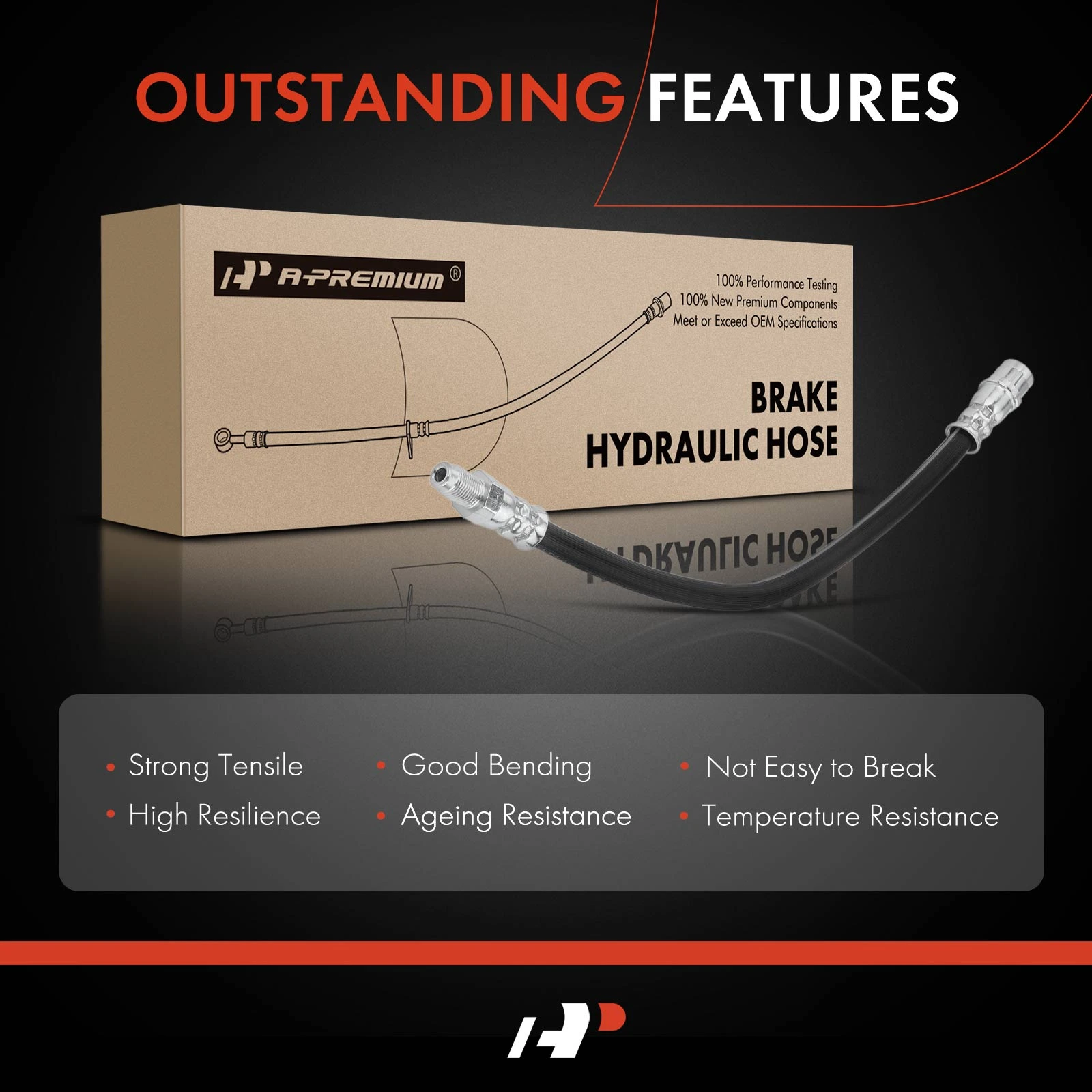 Brake Hydraulic Hose Front Left Sunsong North America Fits 95-99 Toyota Tacoma E - Foto 13