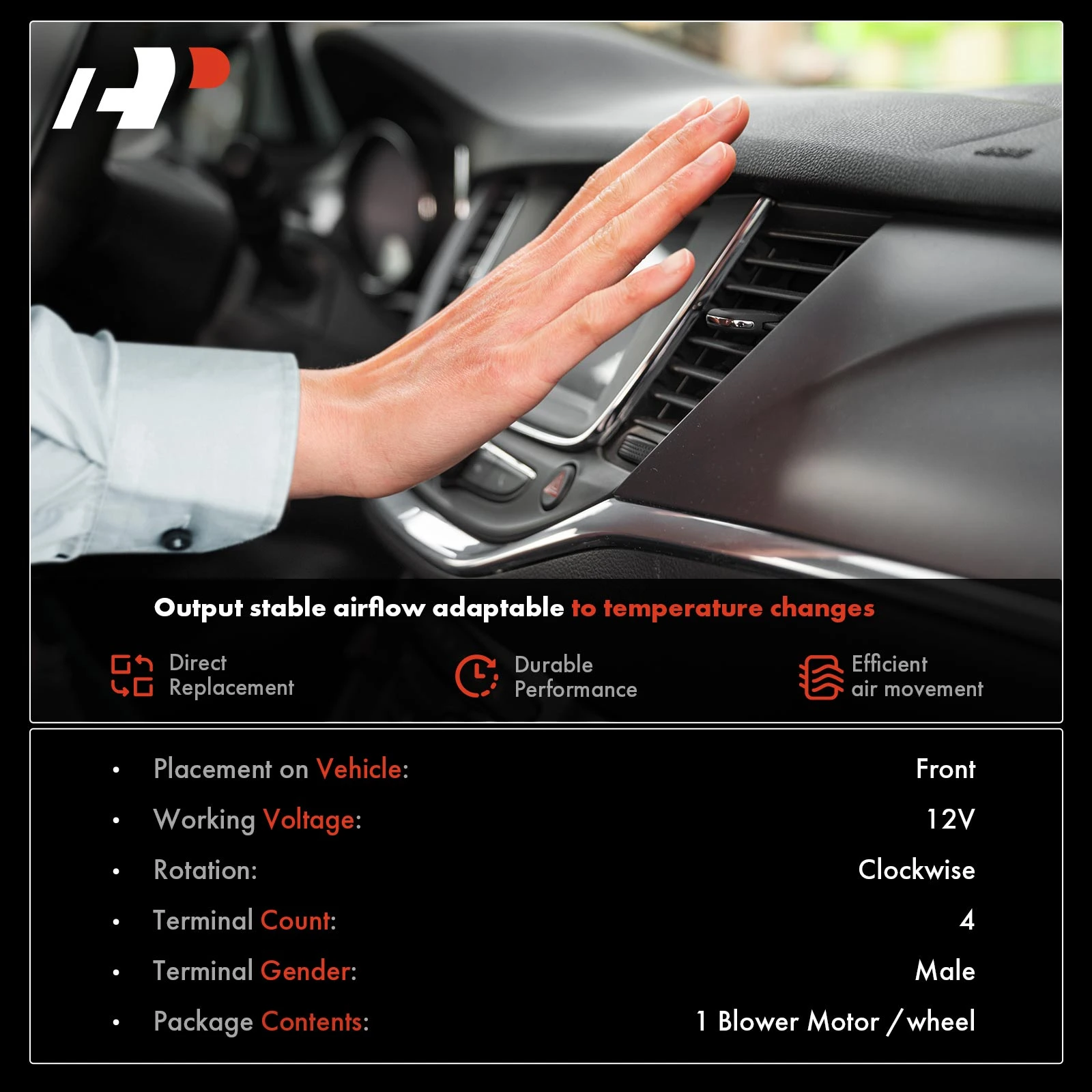 AC Heater Blower Motor with Wheel for Kenworfh Peterbilt 2013-2017