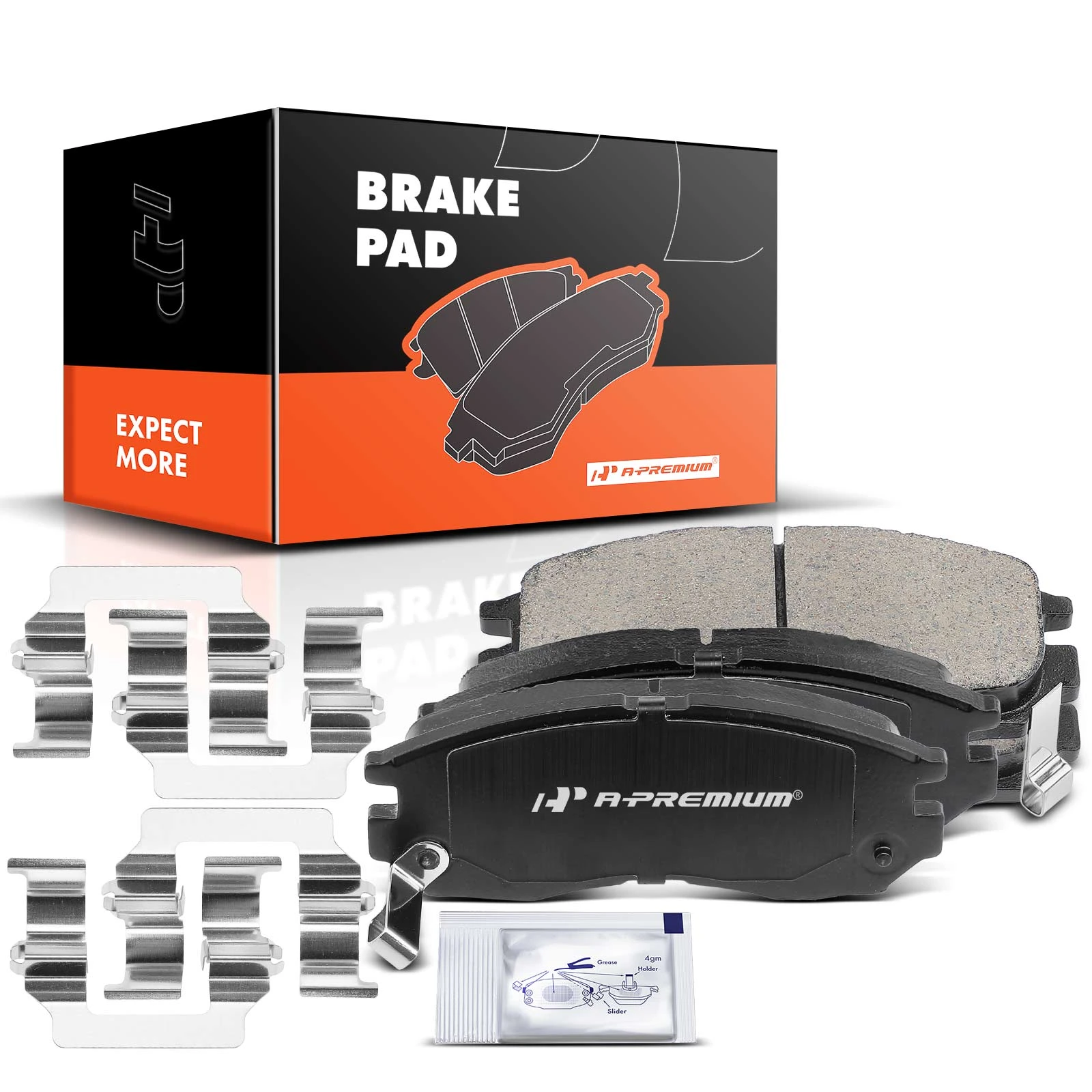 4 Pcs Front Ceramic Brake Pads with Sensor for 1992-1994 Plymouth Colt