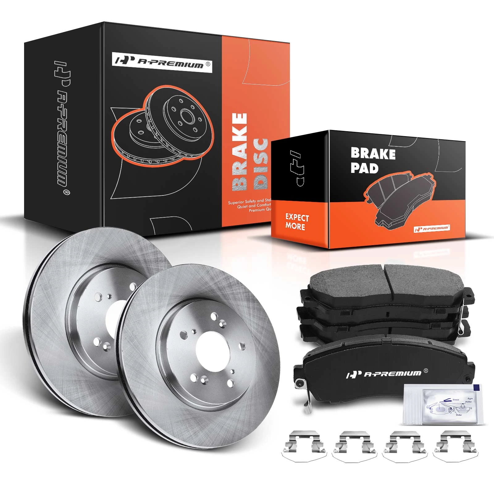 Front Disc Brake Rotors & Ceramic Brake Pads