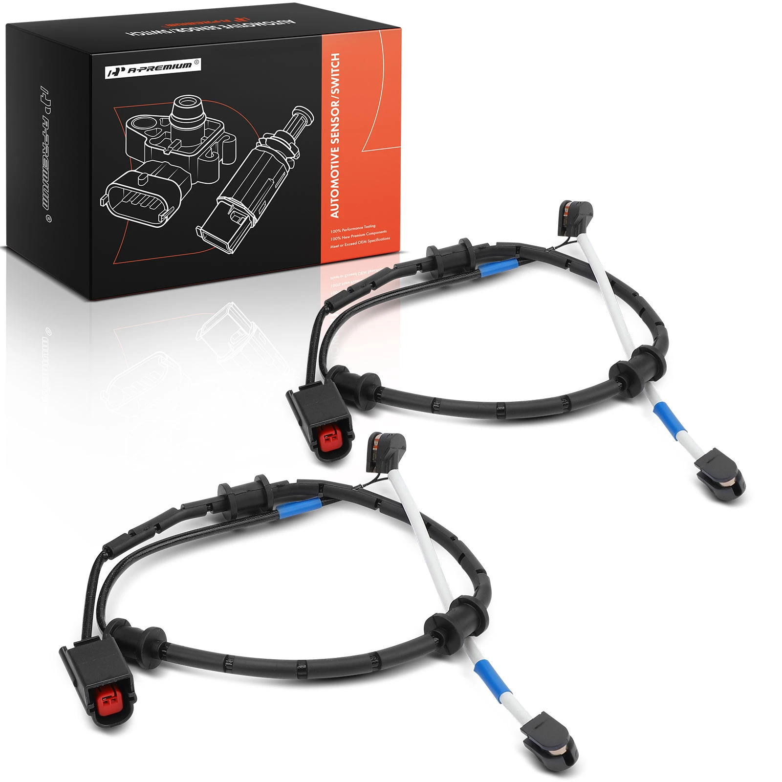 2 Pcs Front Disc Brake Pad Wear Sensor for 2008-2009 Jaguar XKR