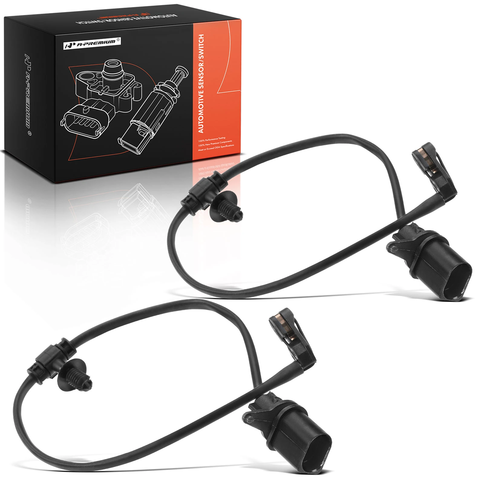 2 Pcs Rear Disc Brake Pad Wear Sensor