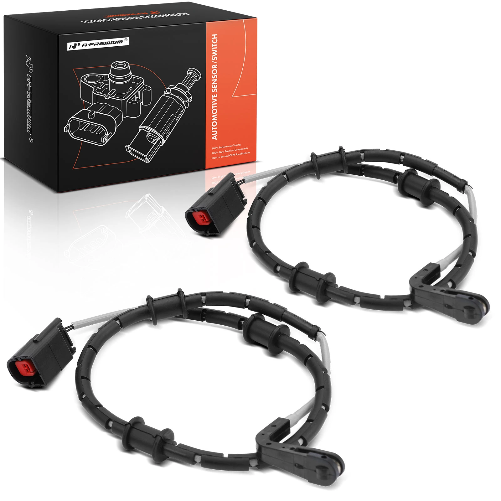 2 Pcs Front Disc Brake Pad Wear Sensor